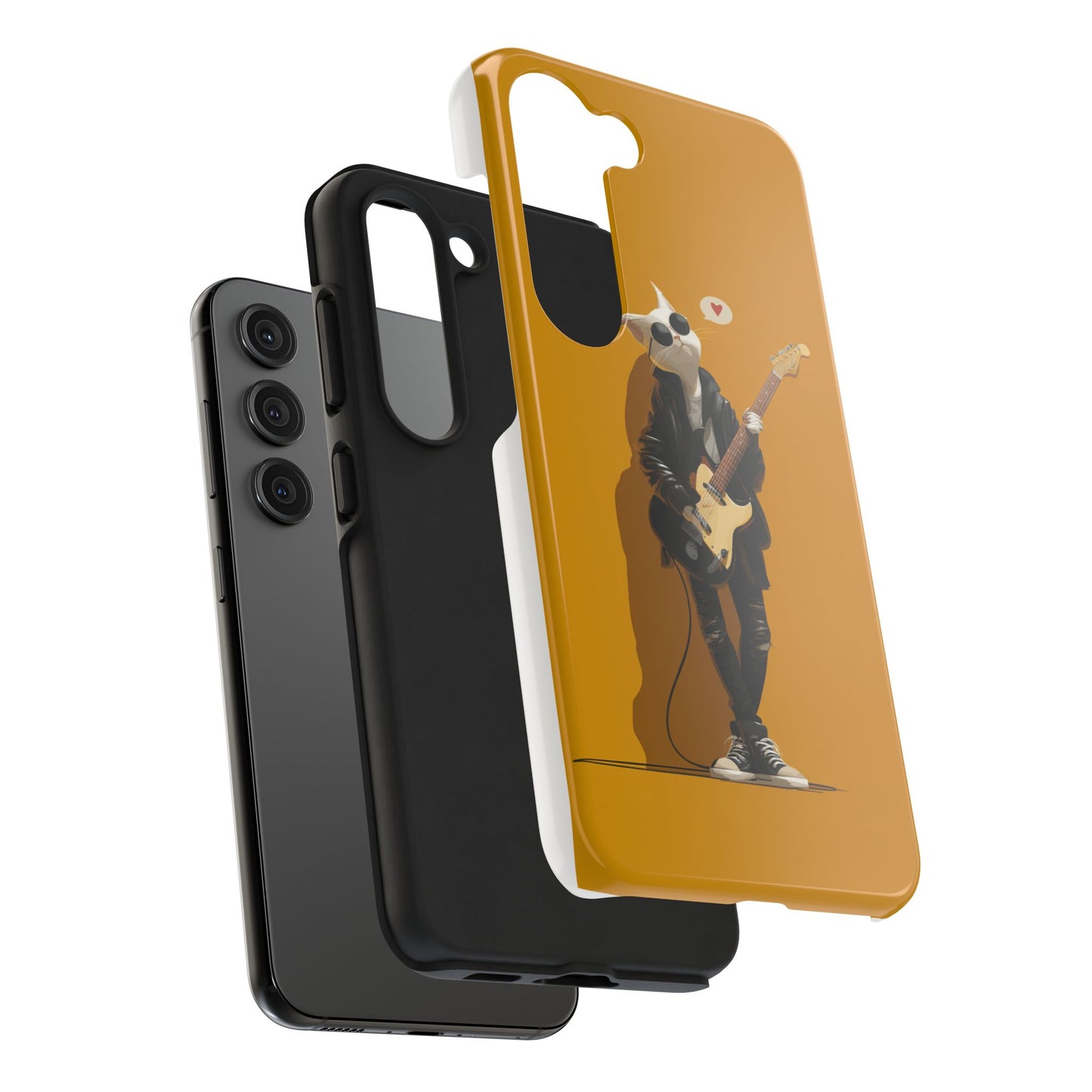 Cool Cat with Sunglasses Playing Guitar Tough Phone Case