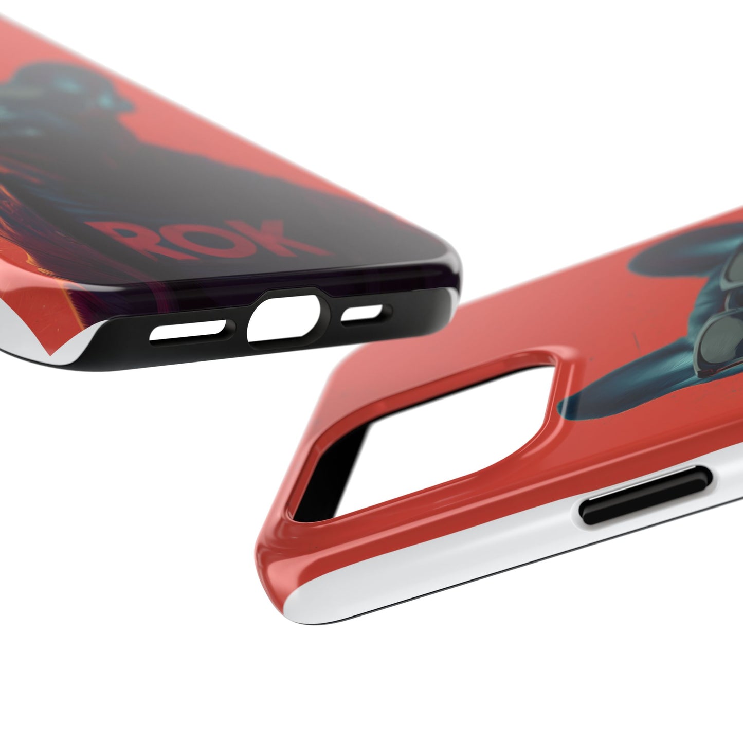 Rockin’ Dogs Tough Phone Case - Playful Guitarist & Cool Bulldog for Pet Lovers