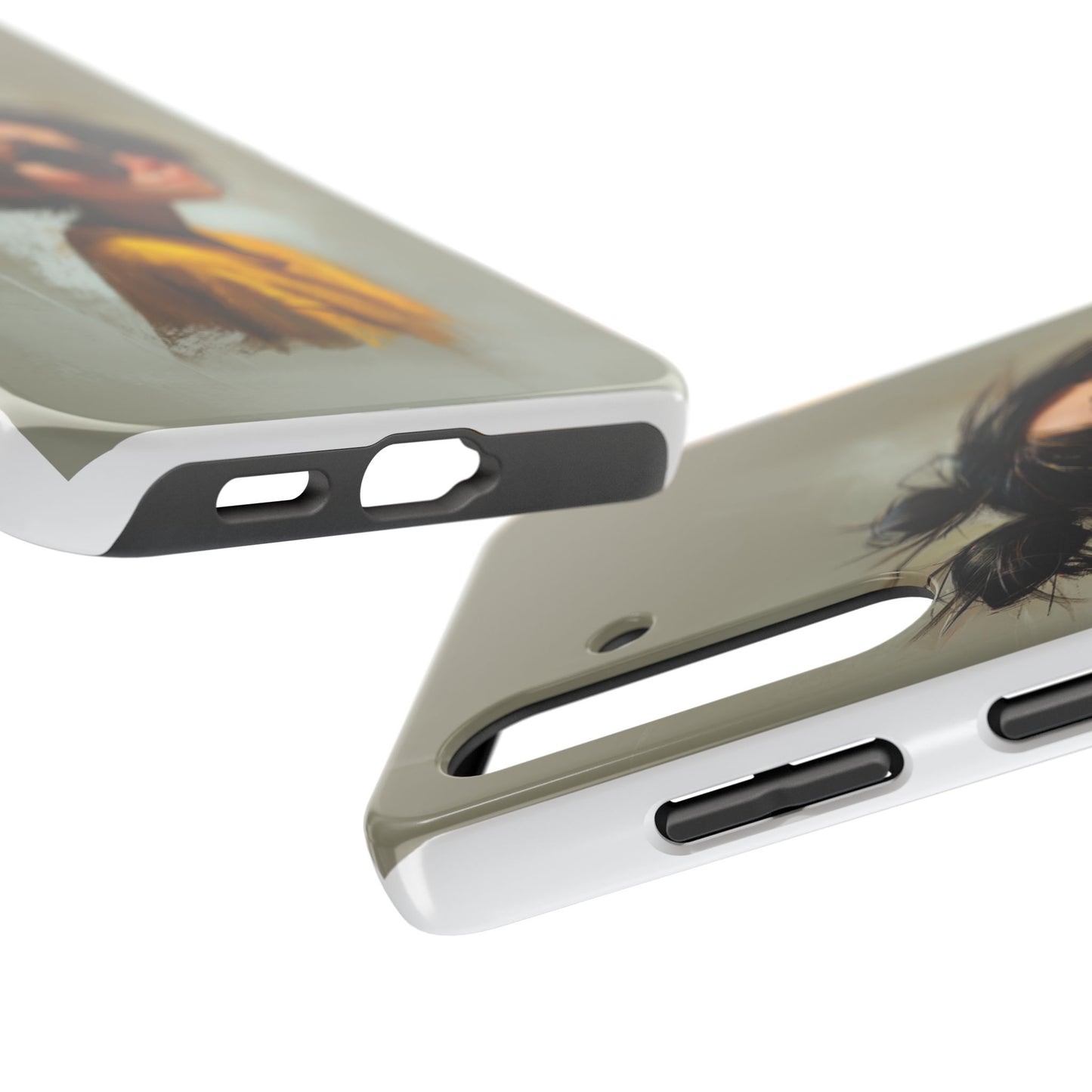 Trendy Tough Phone Case – Stylish Illustrated Girl Design for Fashion Lovers
