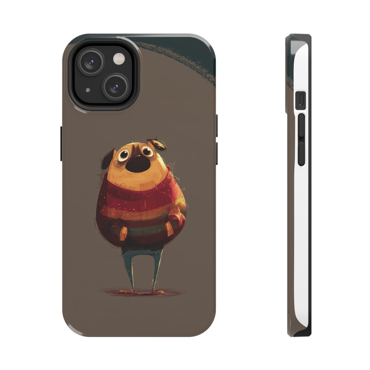 Cute Pug Tough Phone Case - Durable & Stylish Protection for Pet Lovers