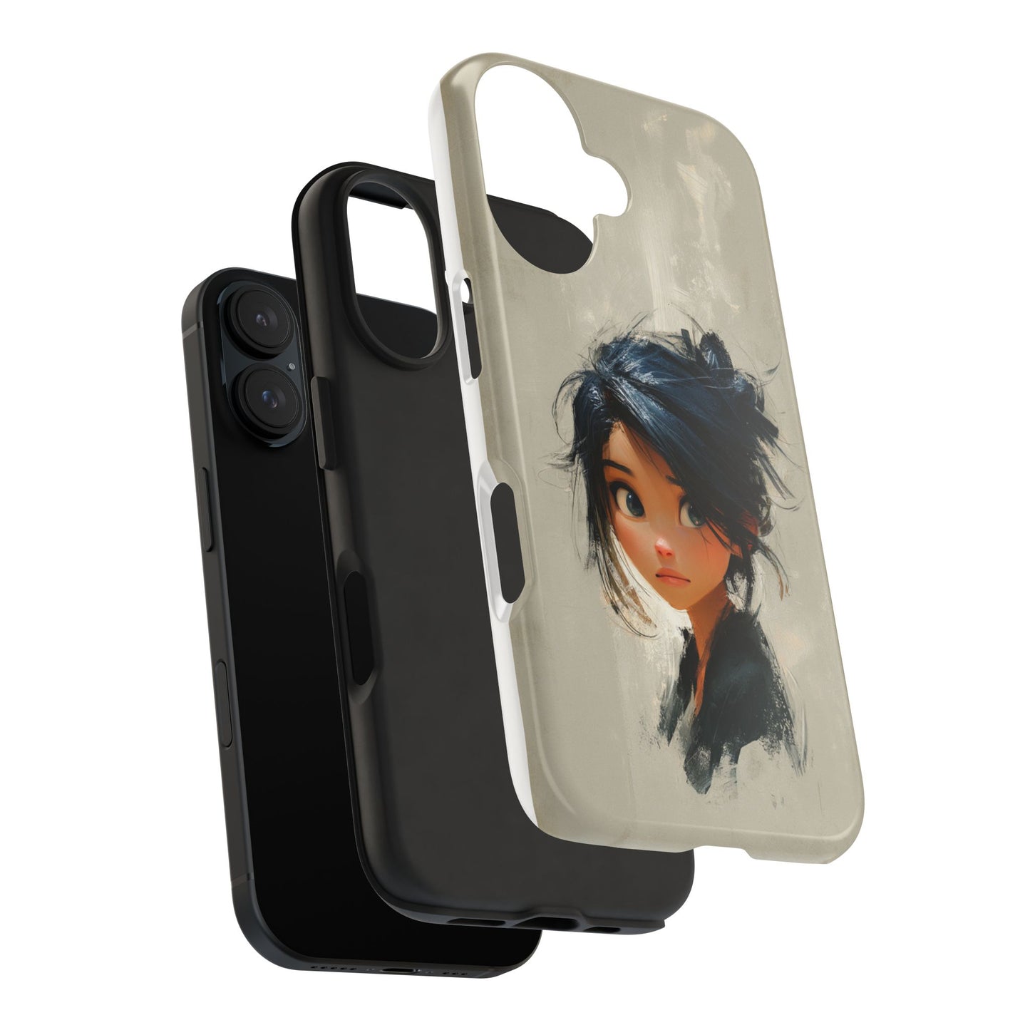 Artistic Tough Phone Case – Unique Portrait Design for Creatives