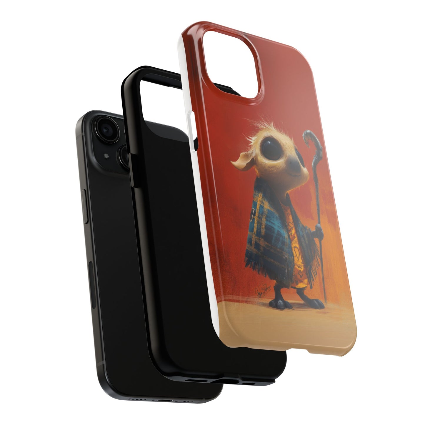 Whimsical Tough Phone Case - Cute Character Design for Kids & Adults