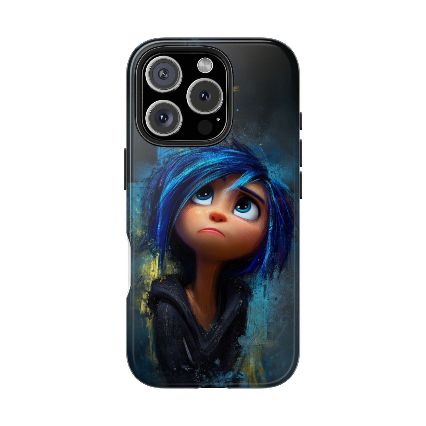 Unique Artsy Tough Phone Case – Emotional Abstract Design for Creative Souls
