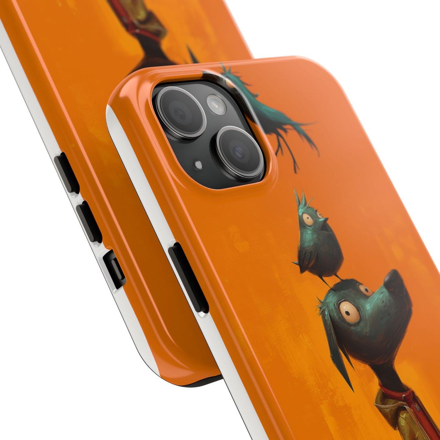 Fun Dog & Bird Tough Phone Cases - Quirky Animal Art for Pet Lovers