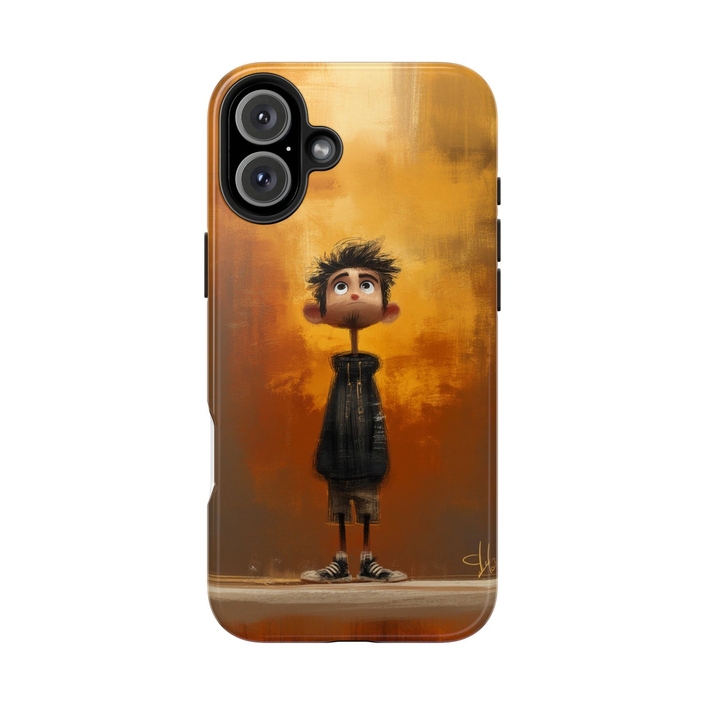 Unique Tough Phone Cases with Artistic Boy Design - Perfect for Kids and Teens