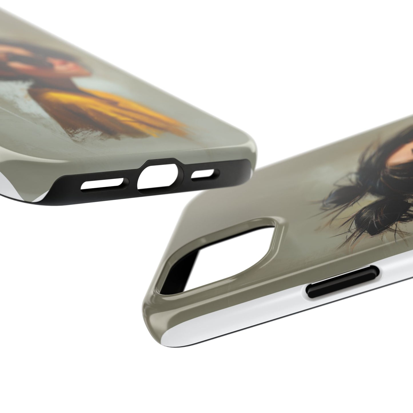 Trendy Tough Phone Case – Stylish Illustrated Girl Design for Fashion Lovers