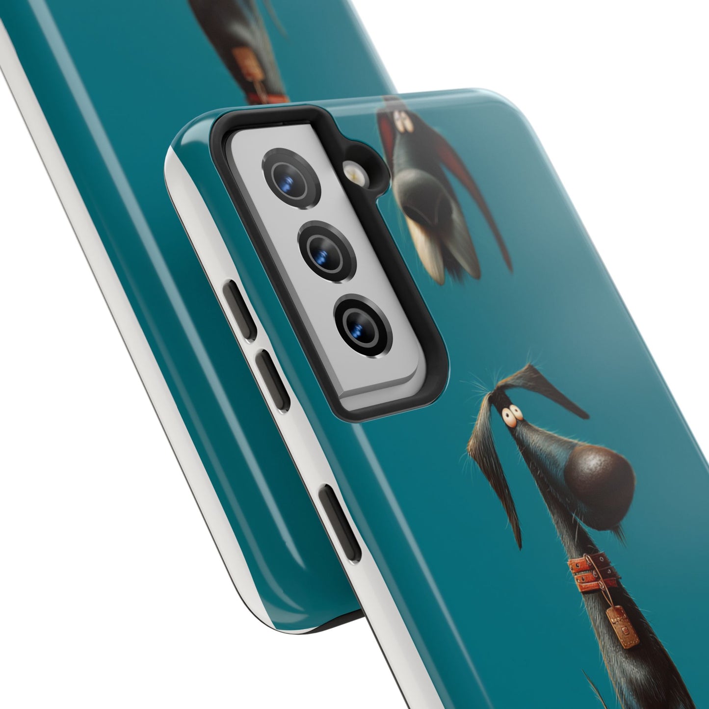 Whimsical Dog Art Tough Phone Case - Durable Protection for Pet Lovers