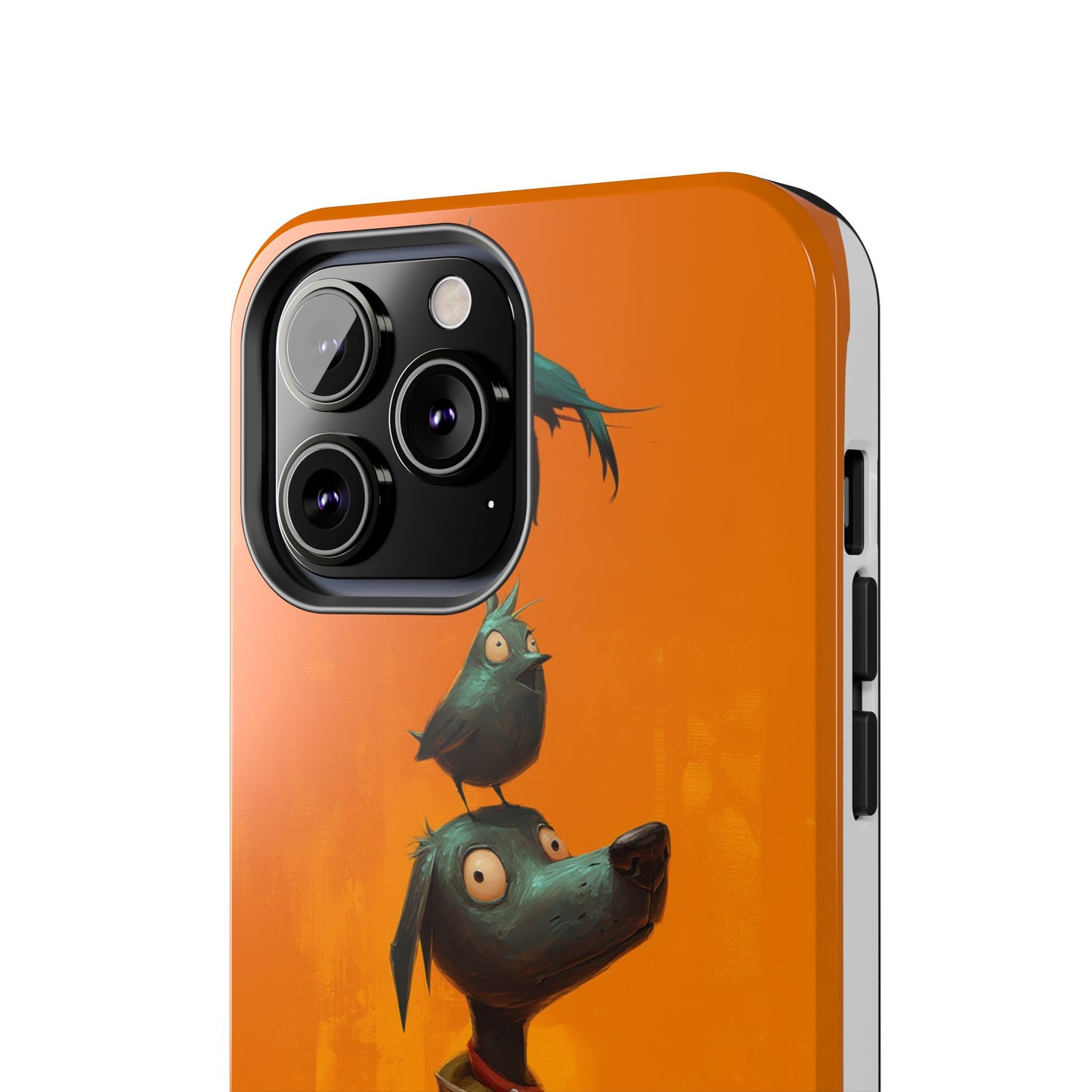 Fun Dog & Bird Tough Phone Cases - Quirky Animal Art for Pet Lovers