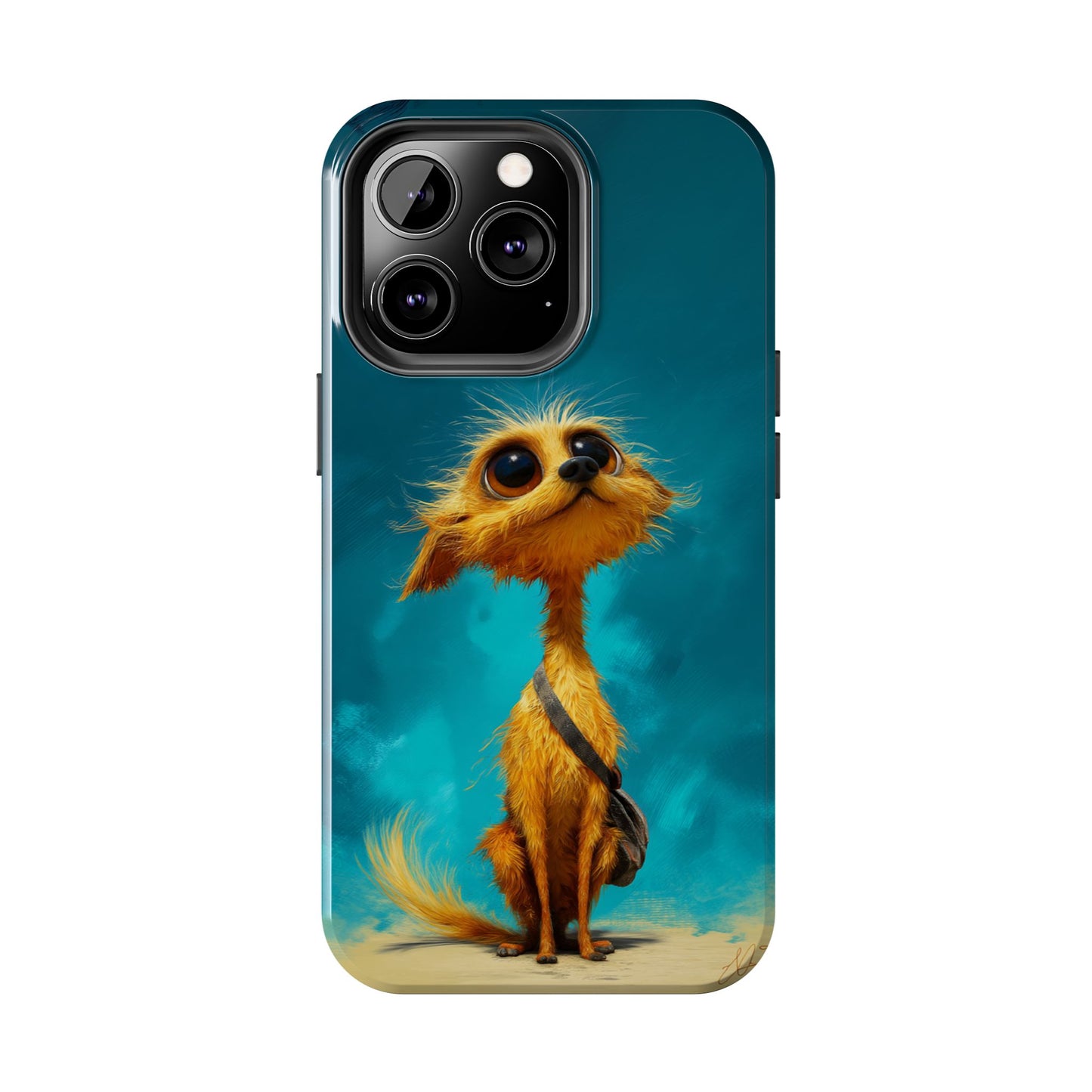 Whimsical Dog Art Tough Phone Case - Durable and Stylish Protection for Pet Lovers