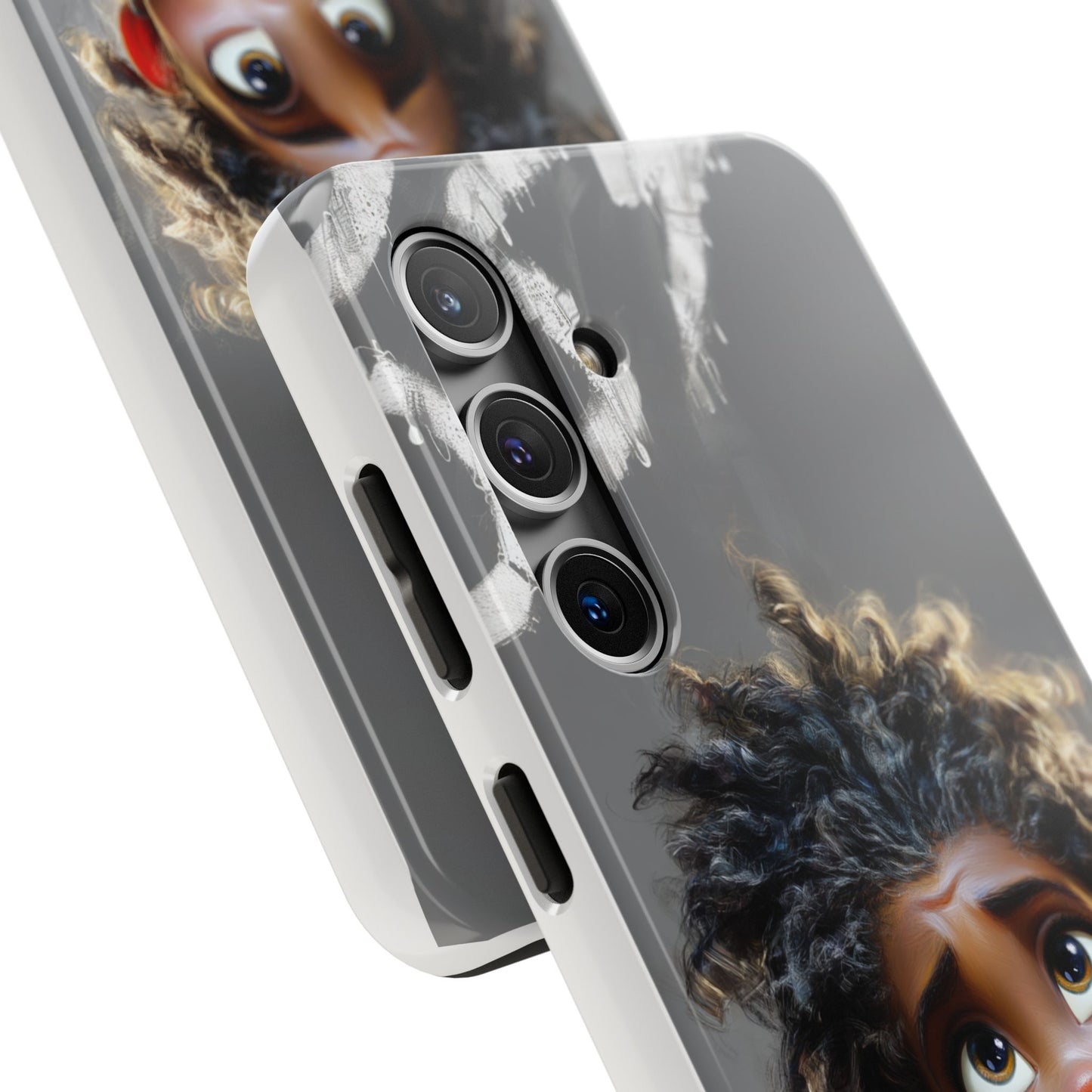 Whimsical Tough Phone Case - Artistic Design for Kids and Tweens