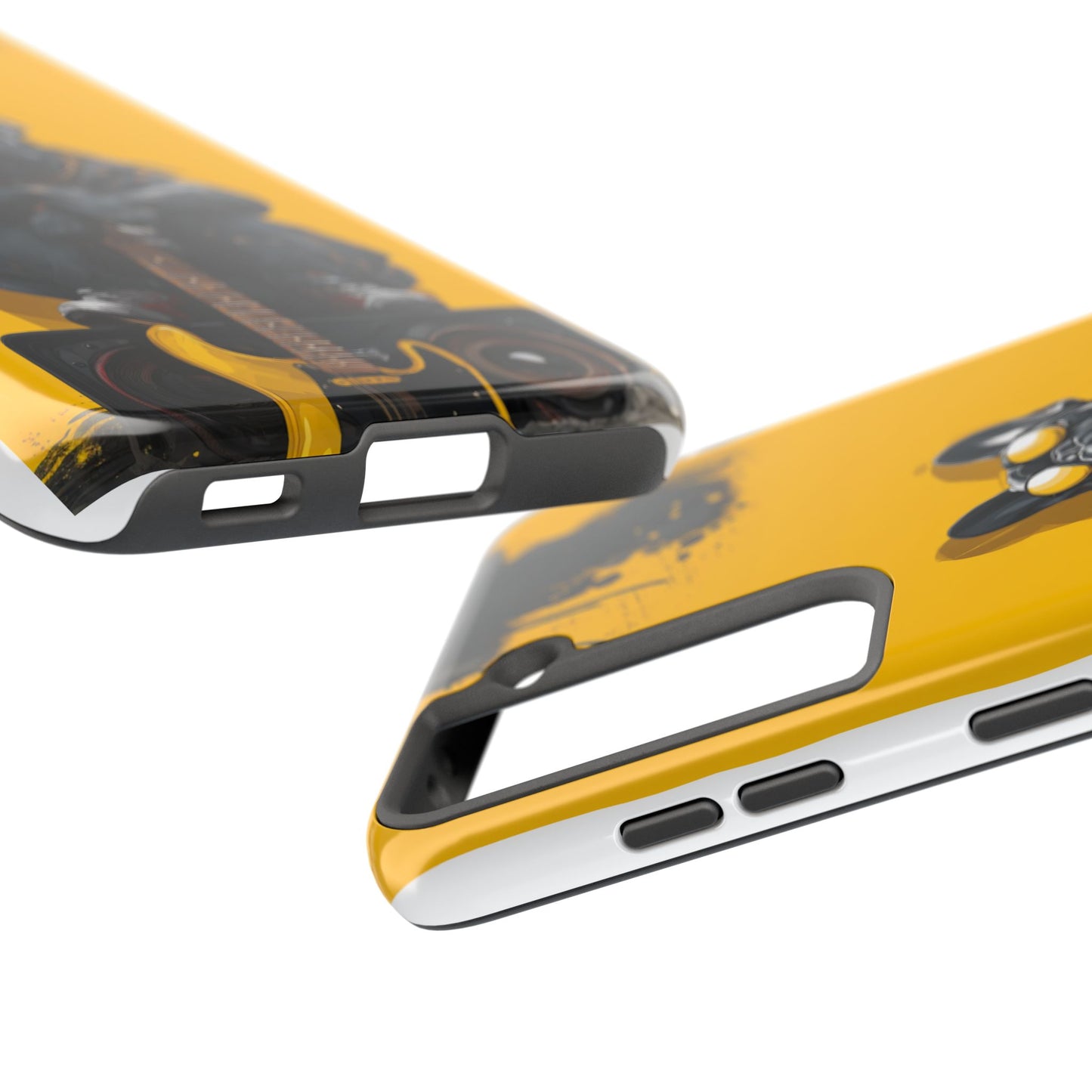 Rebellious Dog with Guitar Tough Phone Case – Wearable Art for Pet & Music Lovers