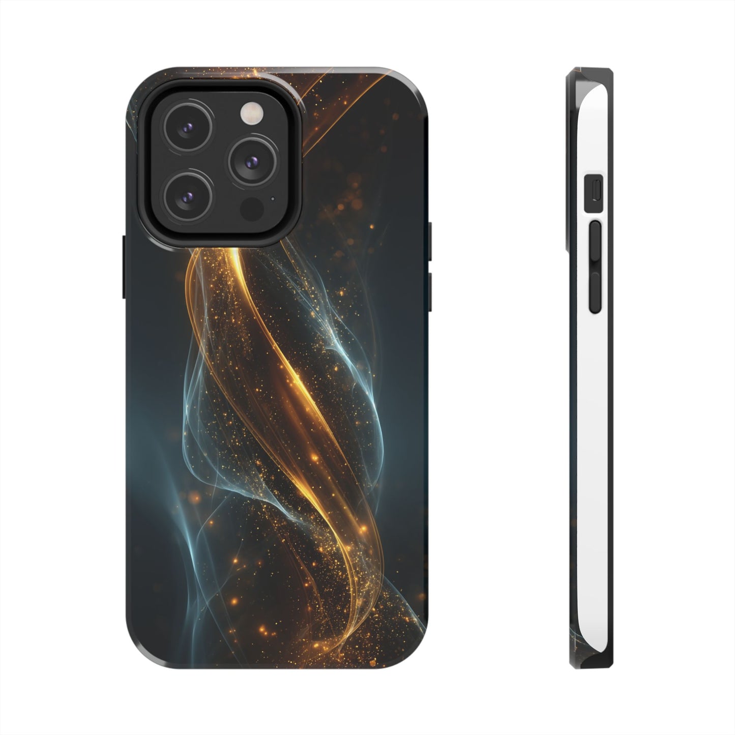 Stylish Tough Phone Case with Elegant Swirl Design