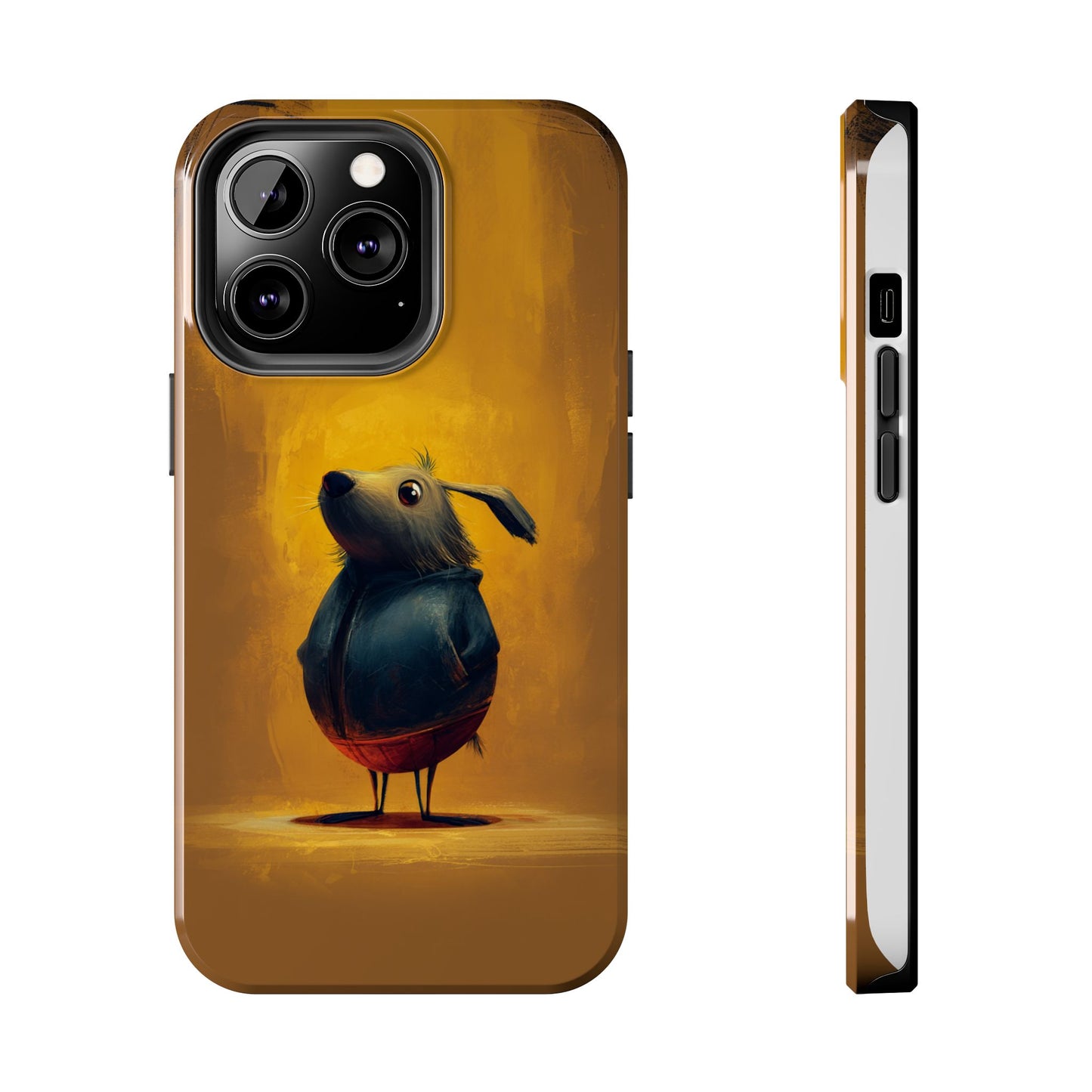 Whimsical Dog Art Tough Phone Case - Durable & Stylish