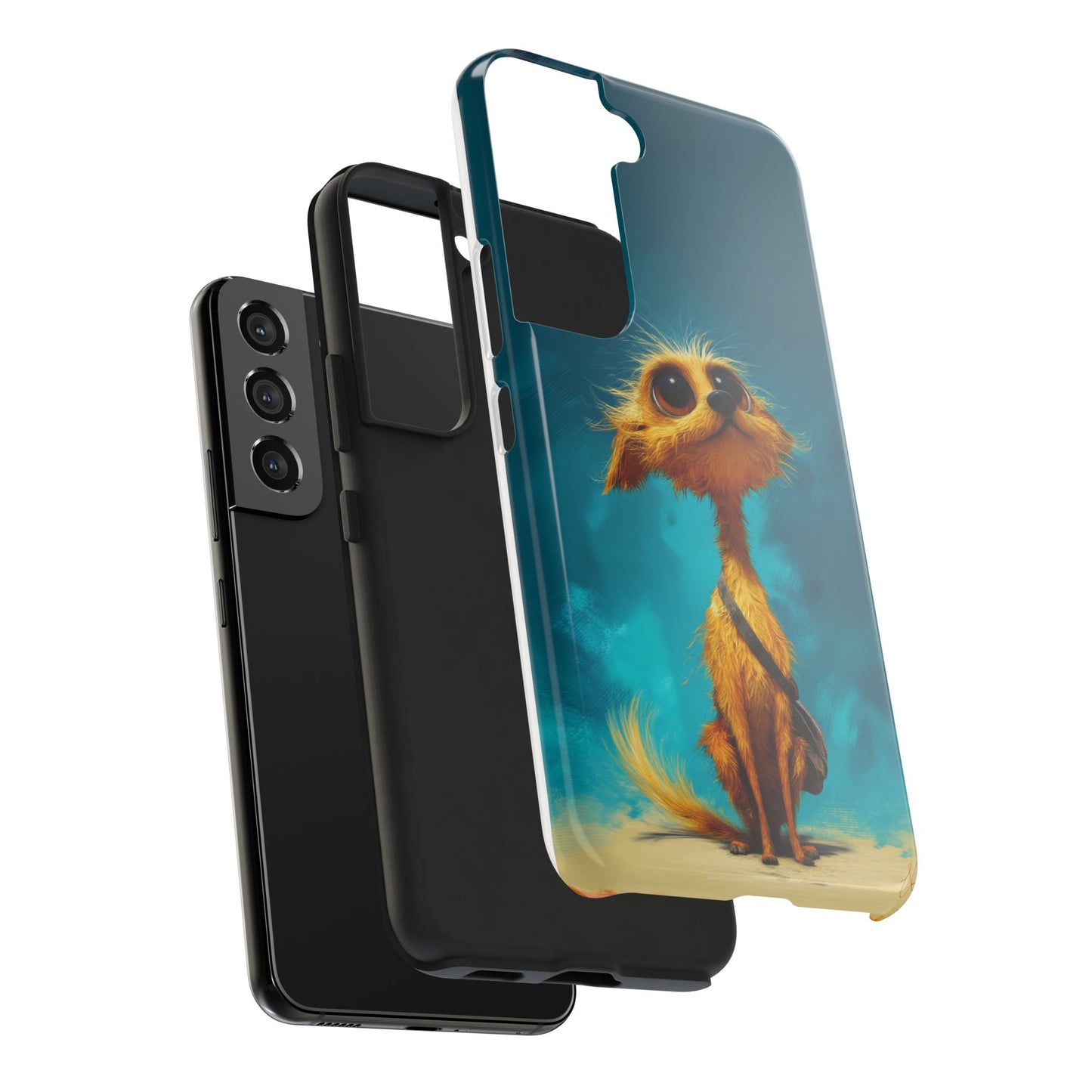 Whimsical Dog Art Tough Phone Case - Durable and Stylish Protection for Pet Lovers