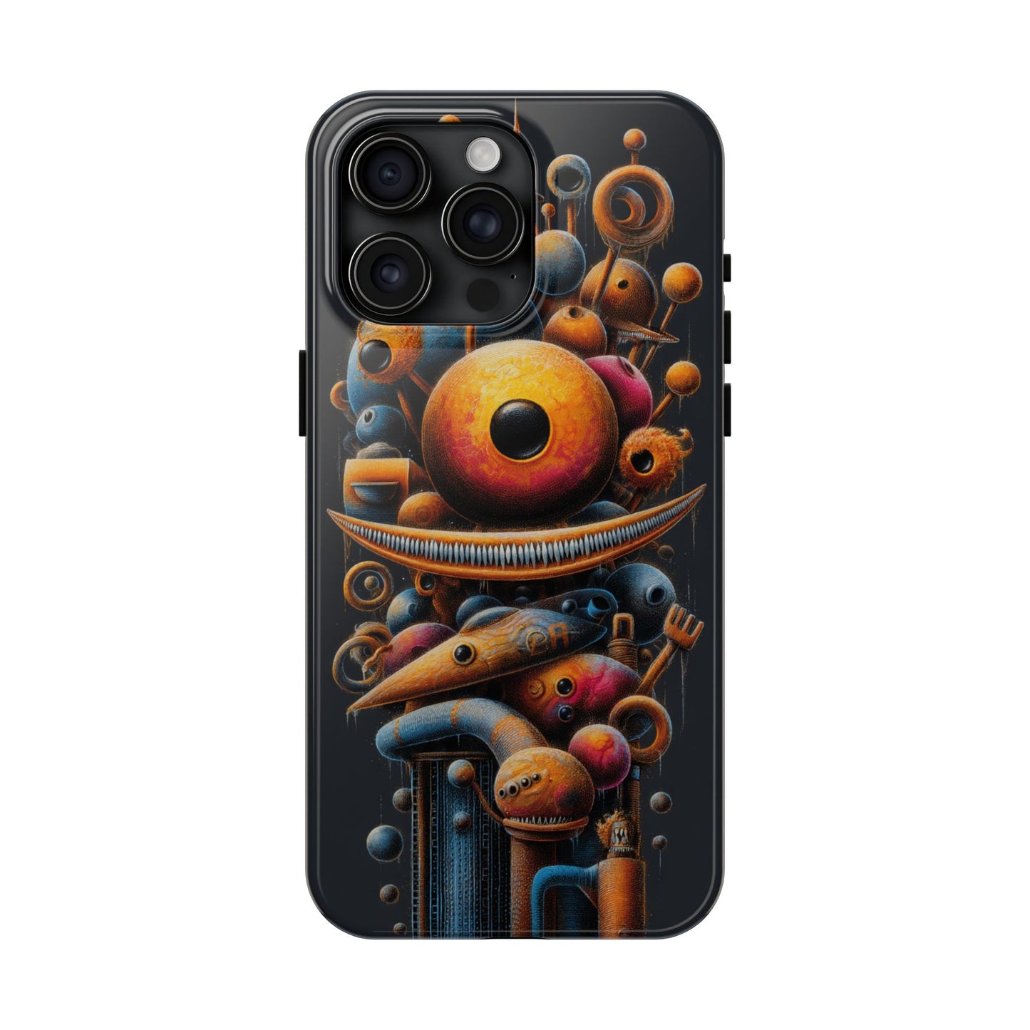 Unique Tough Phone Case with Abstract Art Design