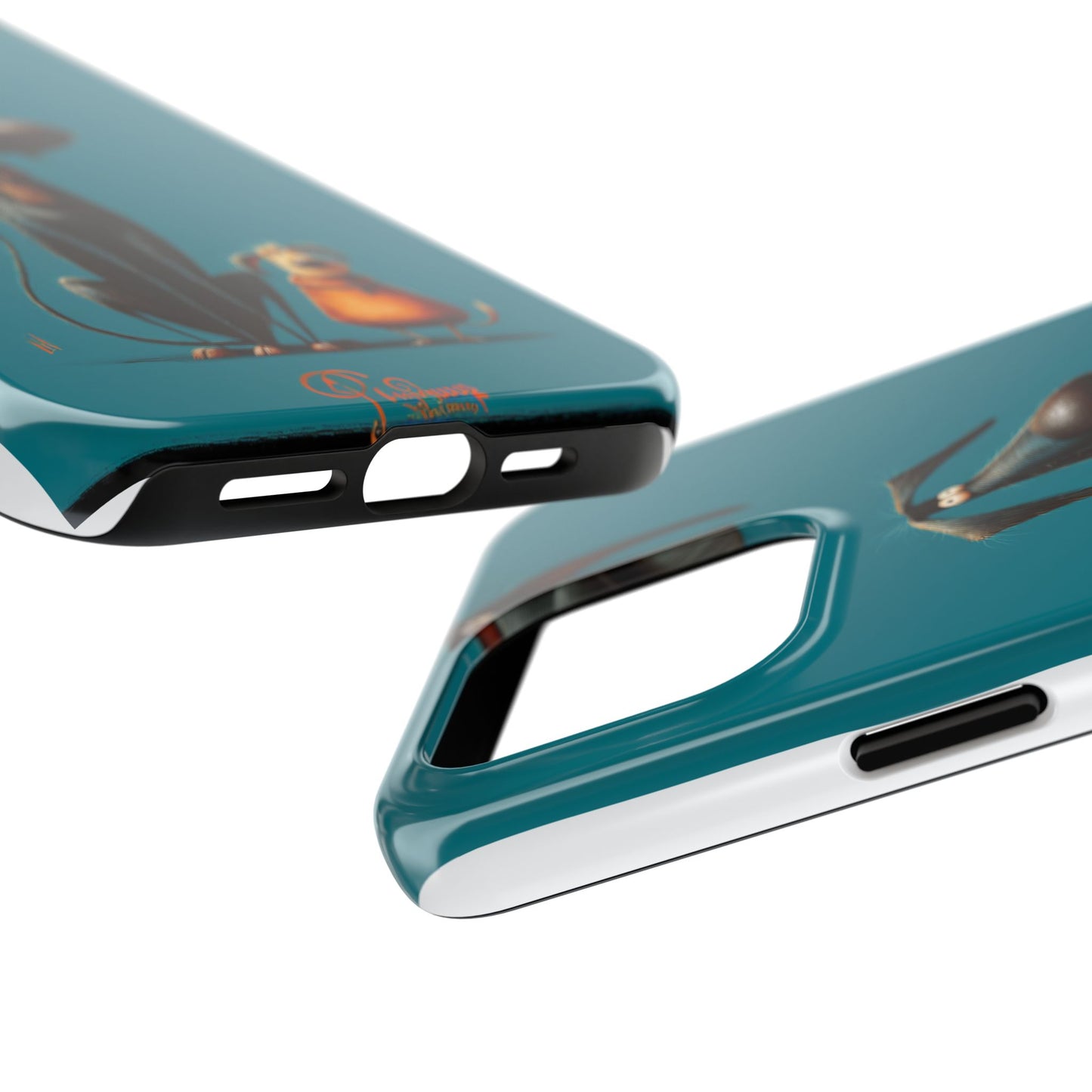 Whimsical Dog Art Tough Phone Case - Durable Protection for Pet Lovers