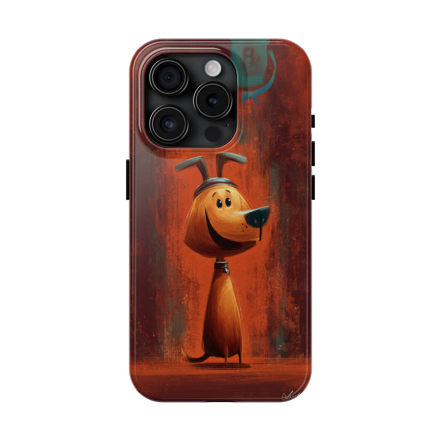 Playful Dog Art Tough Phone Case - Perfect for Pet Lovers