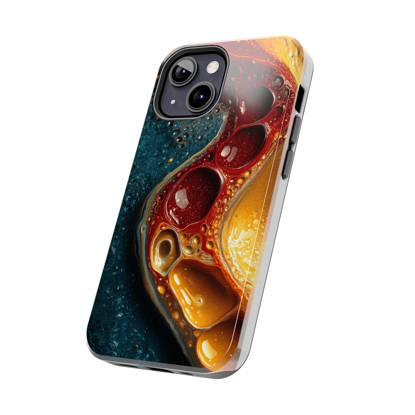 Artistic Tough Phone Case - Vibrant Fluid Design