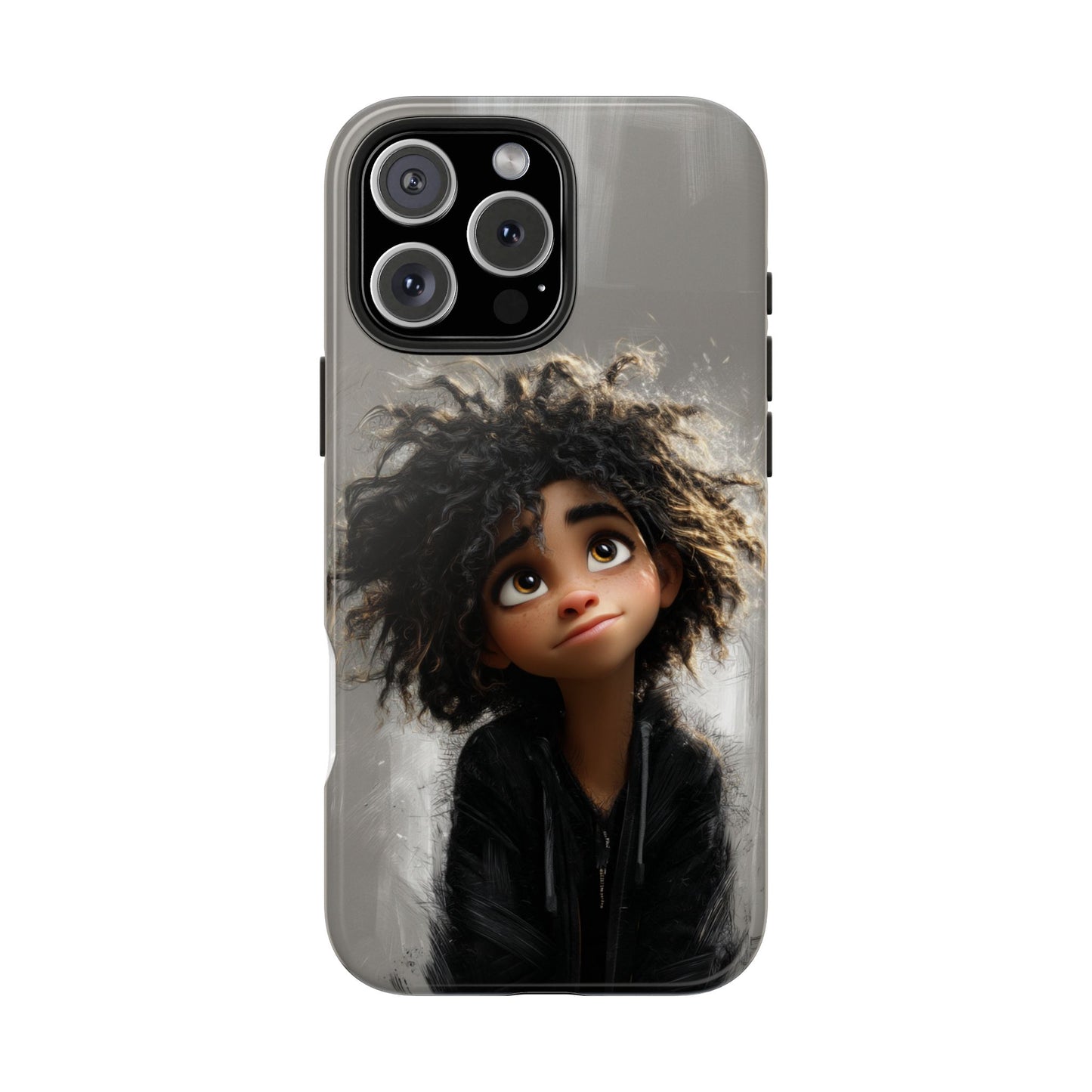 Artistic Tough Phone Case - Unique Character Design for Creative Souls