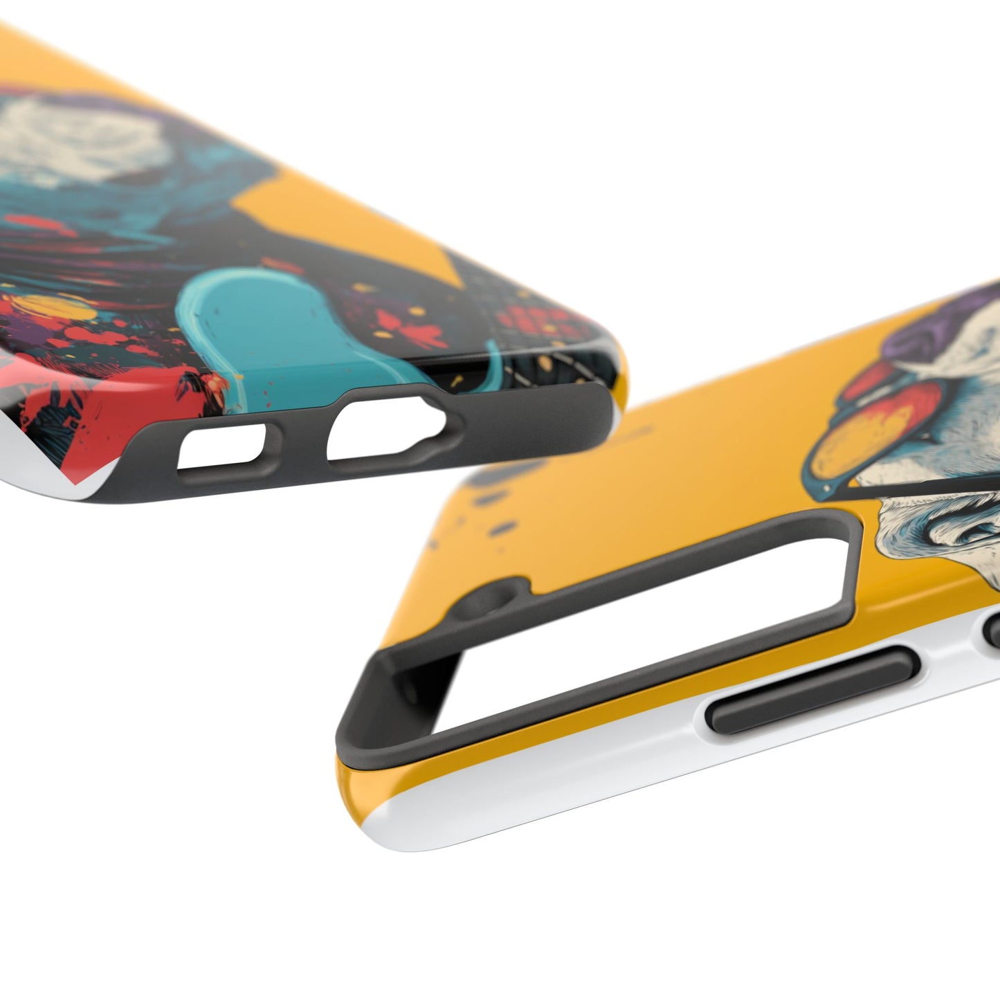 French Bulldog with Orange Sunglasses and Headphones Tough Phone Case