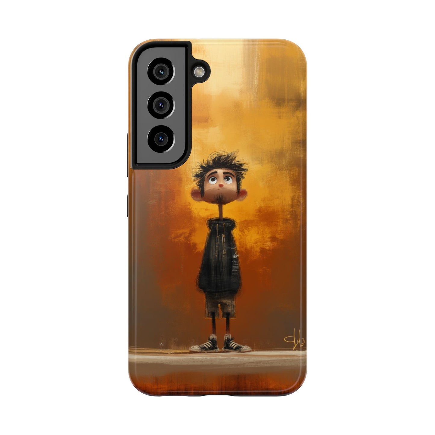 Unique Tough Phone Cases with Artistic Boy Design - Perfect for Kids and Teens