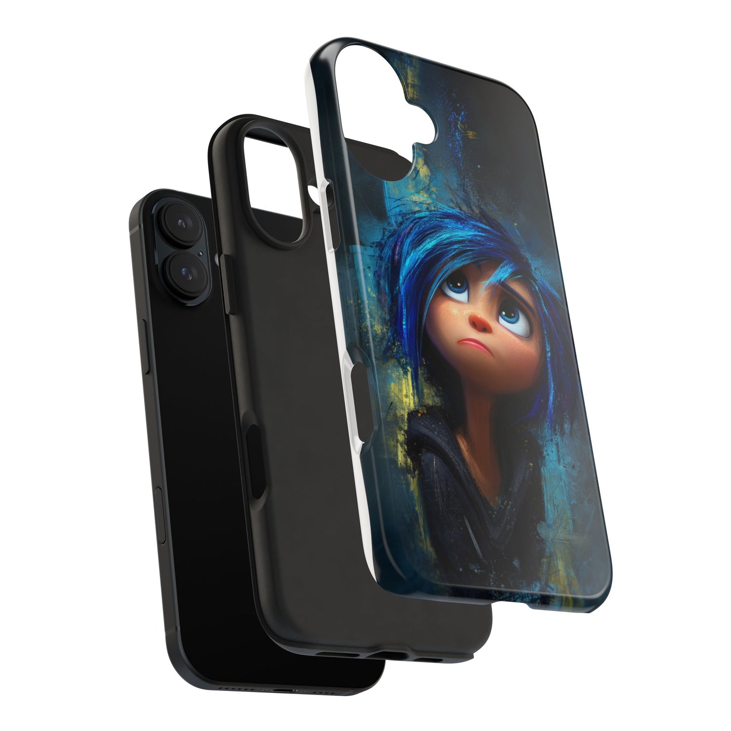 Unique Artsy Tough Phone Case – Emotional Abstract Design for Creative Souls