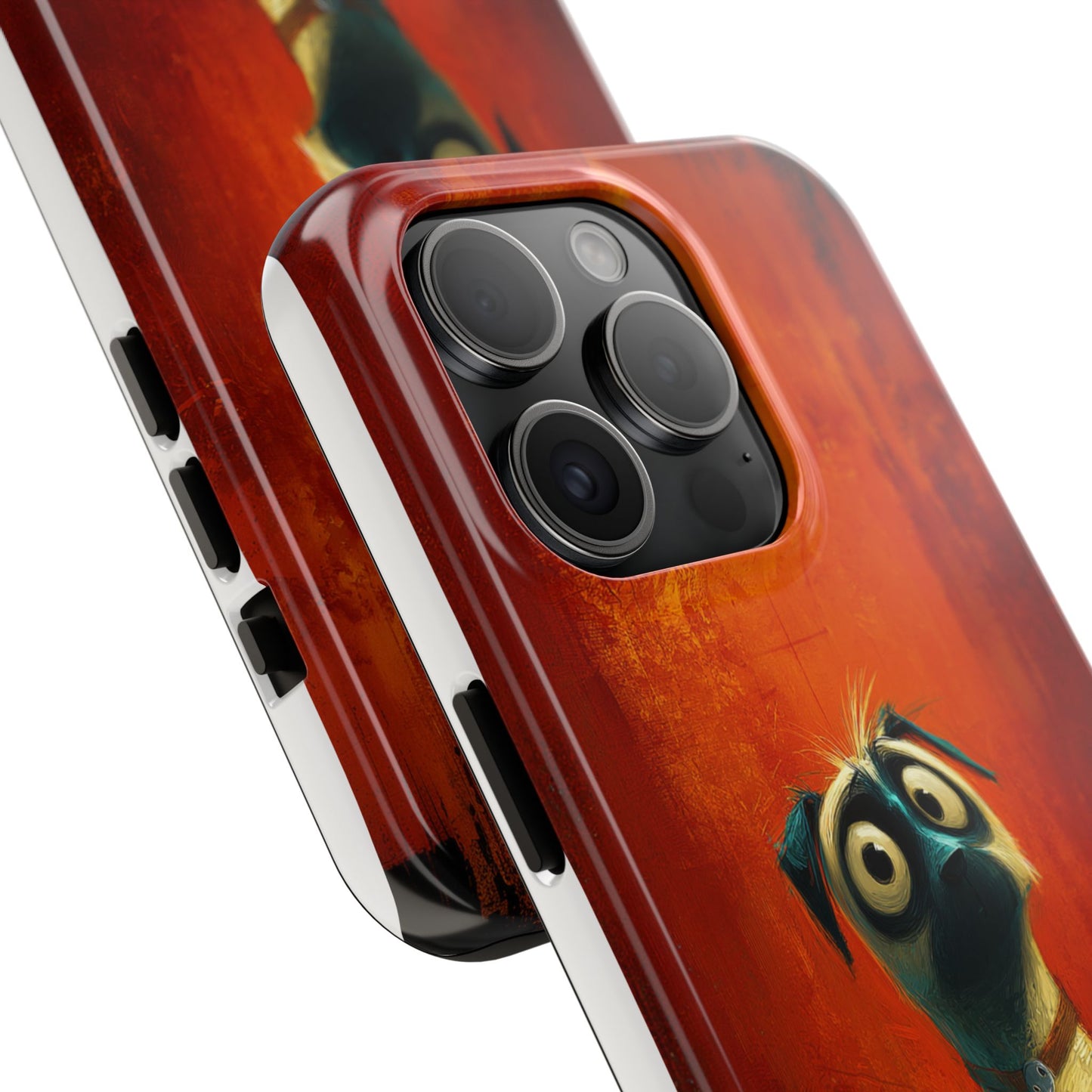 Whimsical Dog Art Tough Phone Case - Durable Protection for Pet Lovers