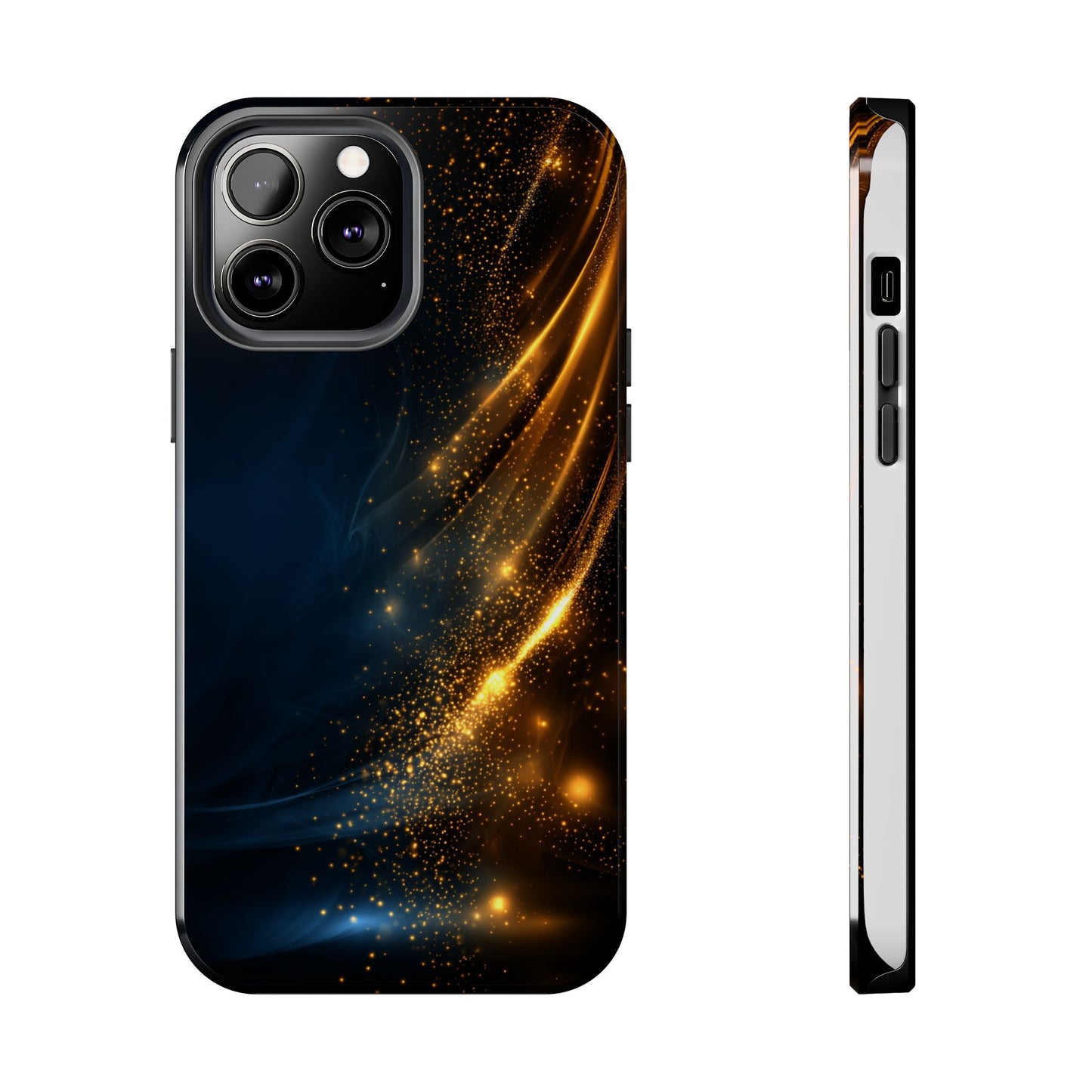 Galaxy Glitter Tough Phone Case - Shockproof Protection for iPhone