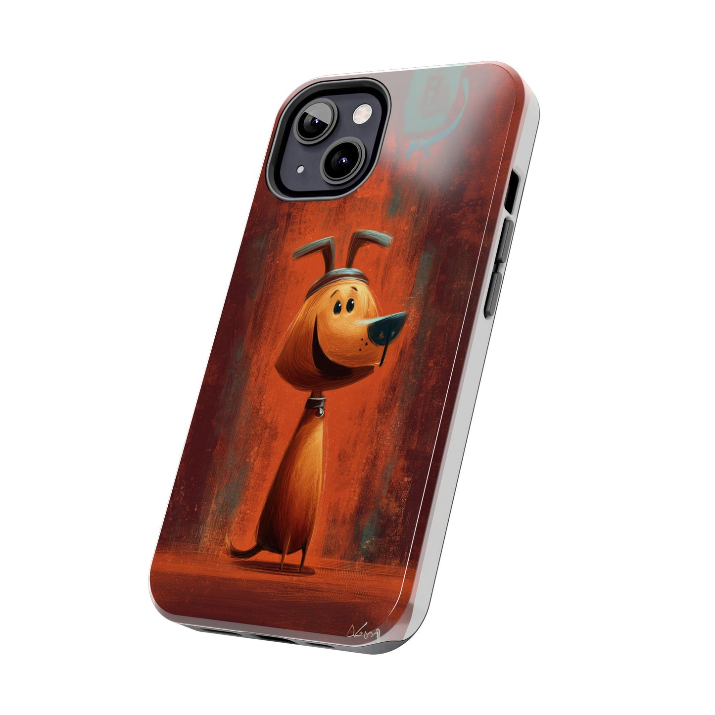 Playful Dog Art Tough Phone Case - Perfect for Pet Lovers