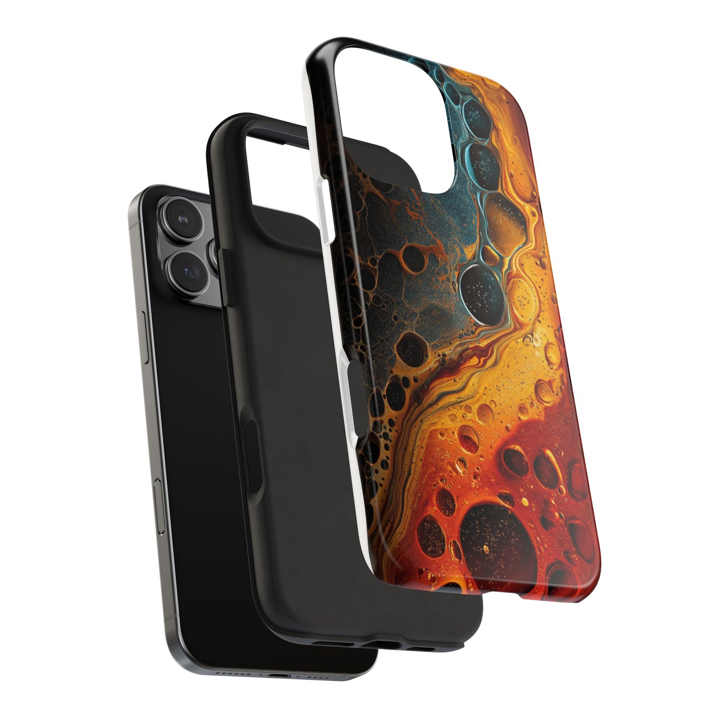 Abstract Lava Tough Phone Case - Vibrant Protective Cover for Adventurous Souls