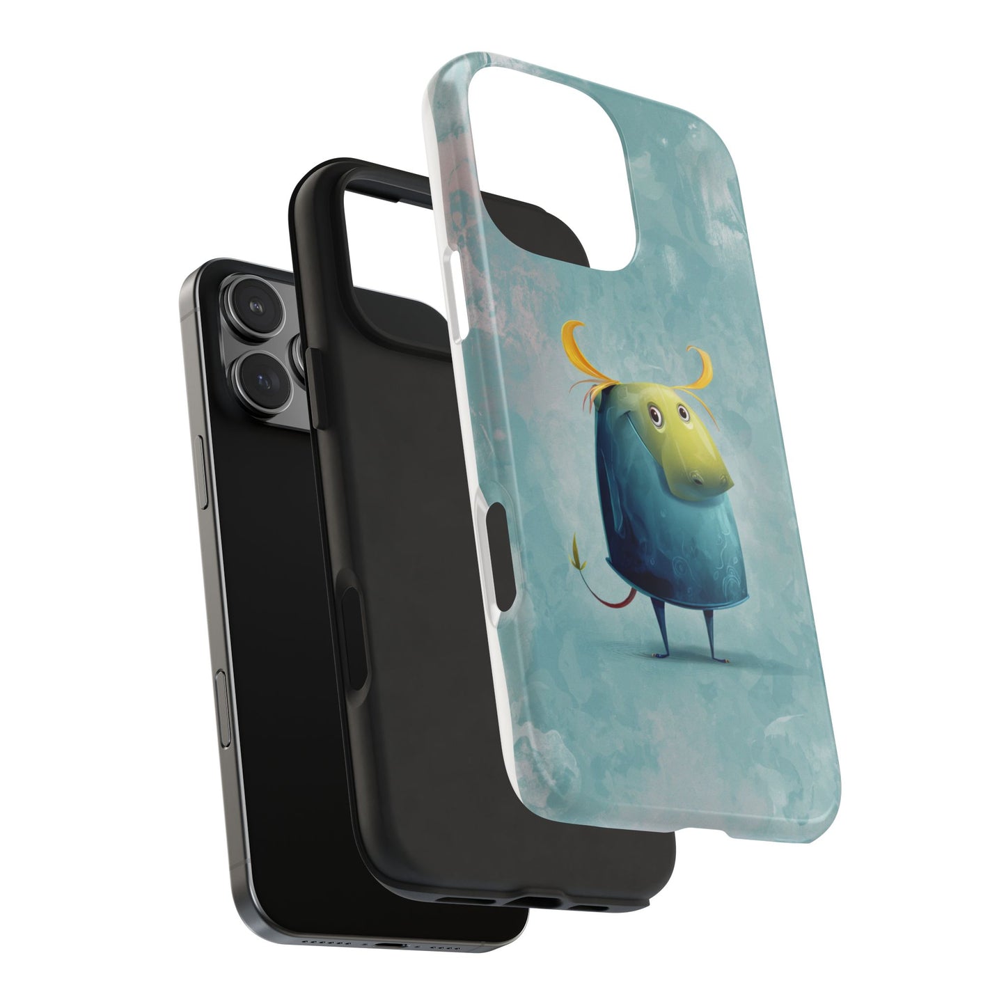 Cute Cartoon Bull Tough Phone Case - Durable & Fun Protection
