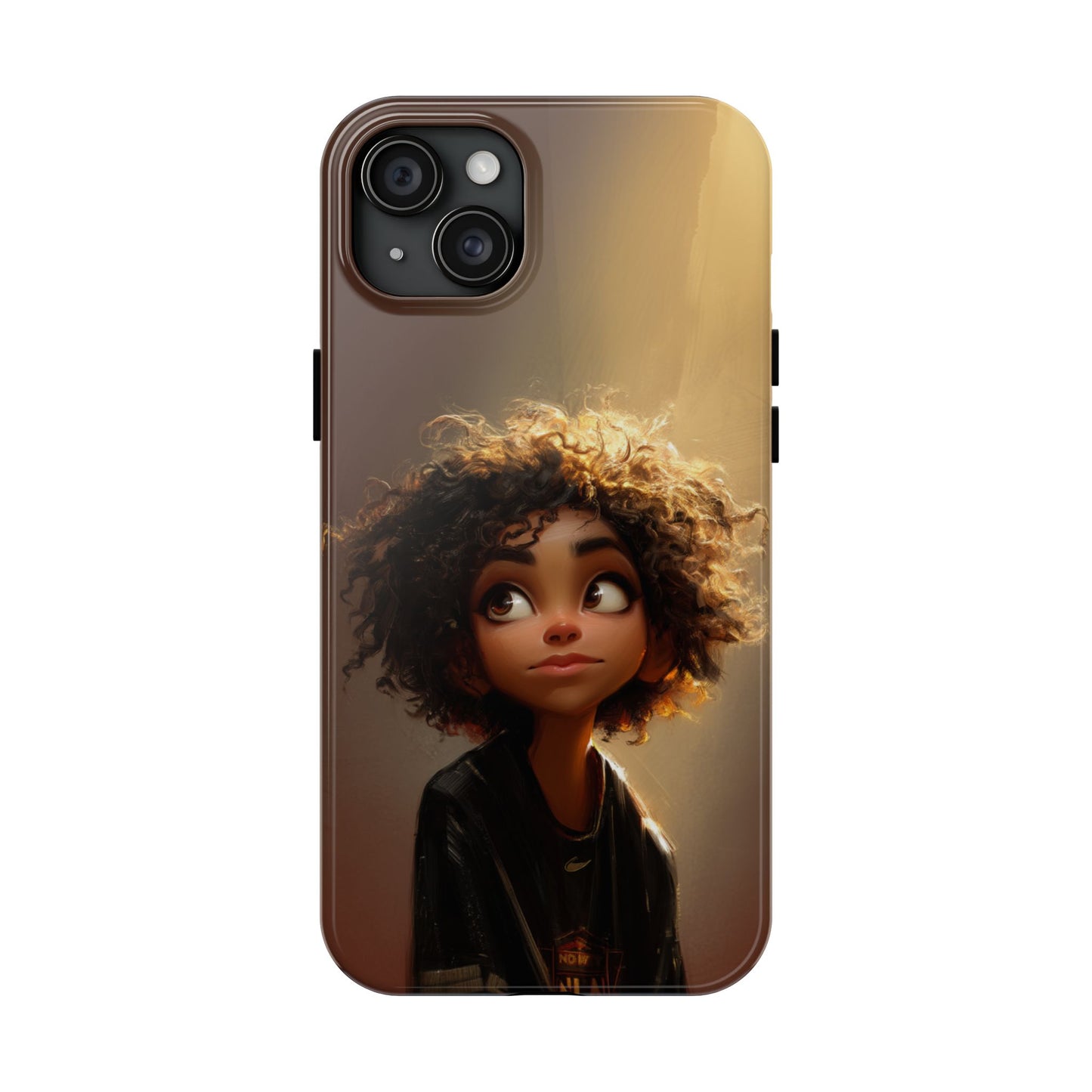 Artistic Tough Phone Case with Whimsical Character Design