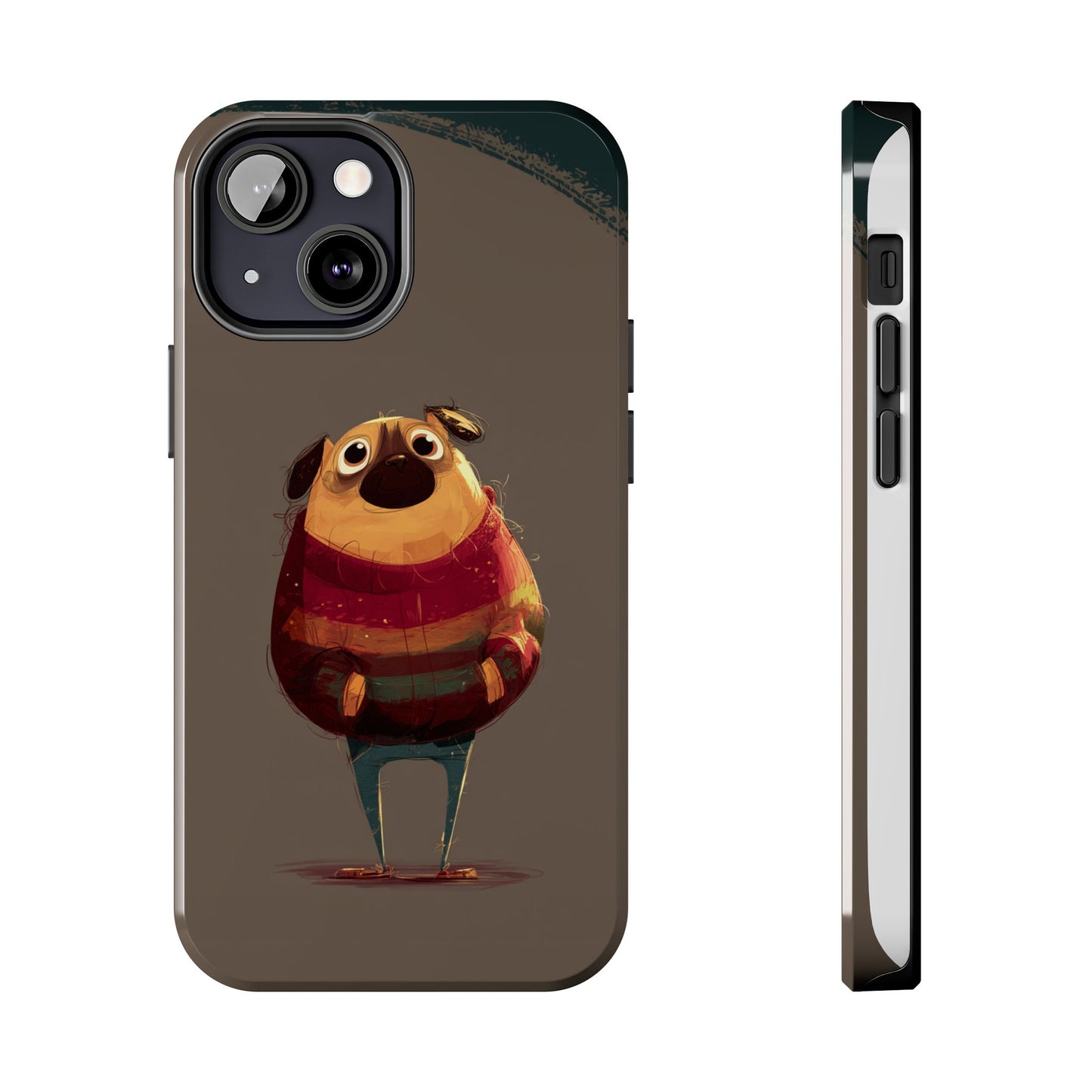 Cute Pug Tough Phone Case - Durable & Stylish Protection for Pet Lovers