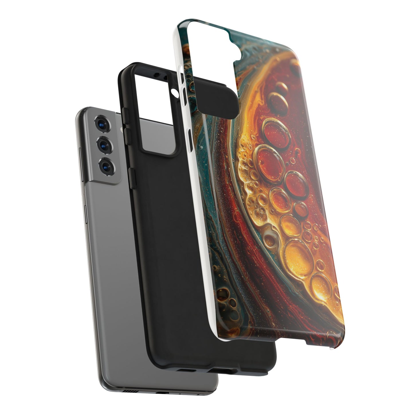 Artistic Tough Phone Case - Abstract Lava Design