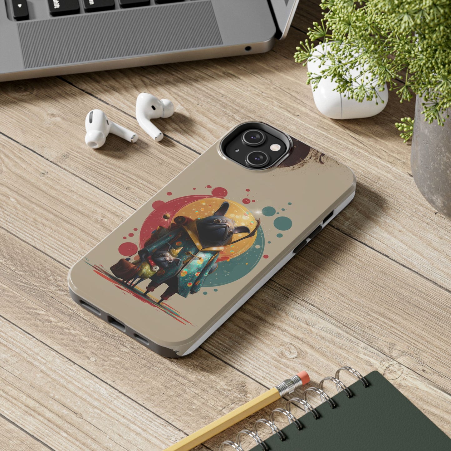 Whimsical Pet-Inspired Tough Phone Case - Perfect for Animal Lovers
