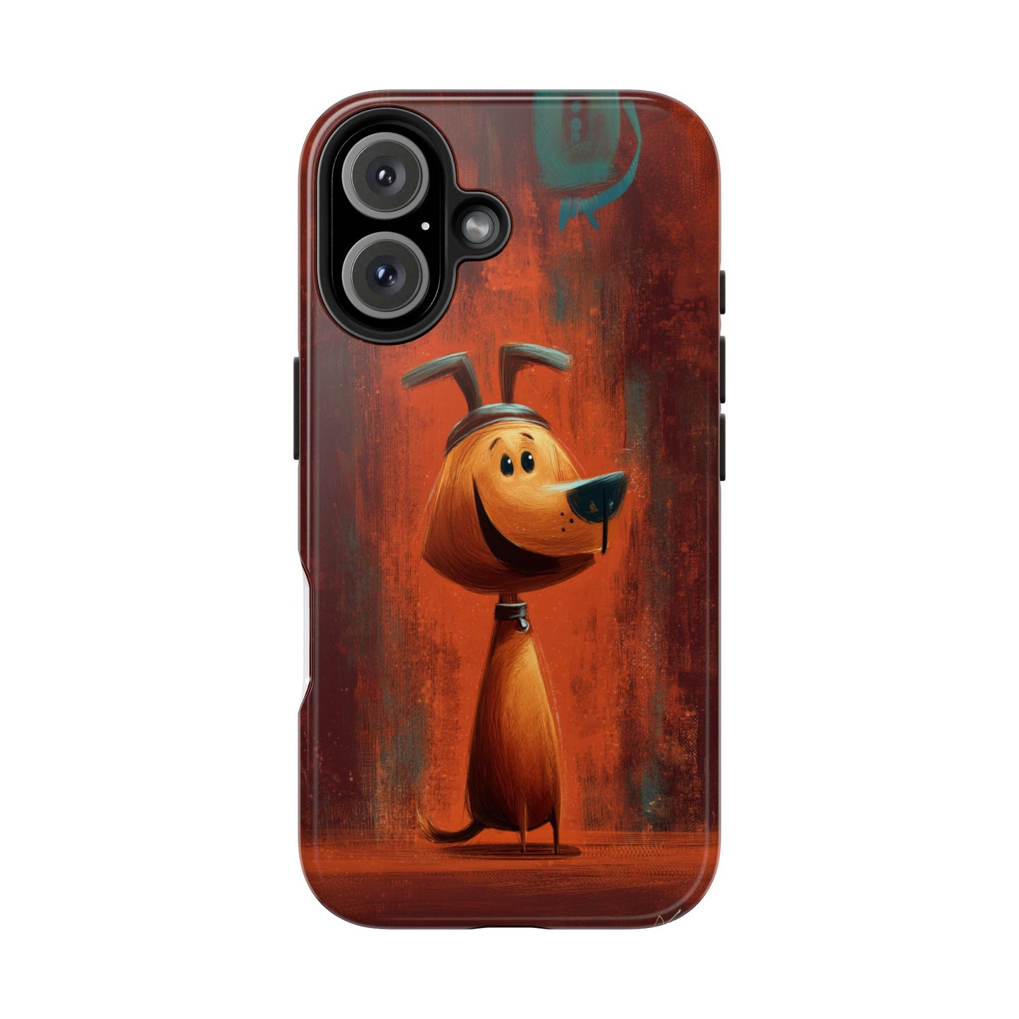 Playful Dog Art Tough Phone Case - Perfect for Pet Lovers