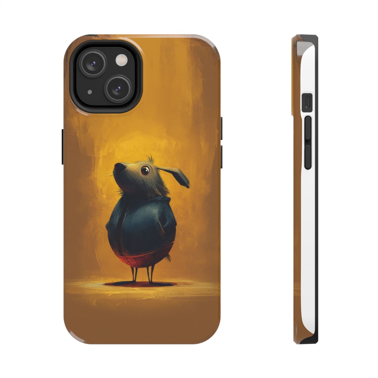 Whimsical Dog Art Tough Phone Case - Durable & Stylish