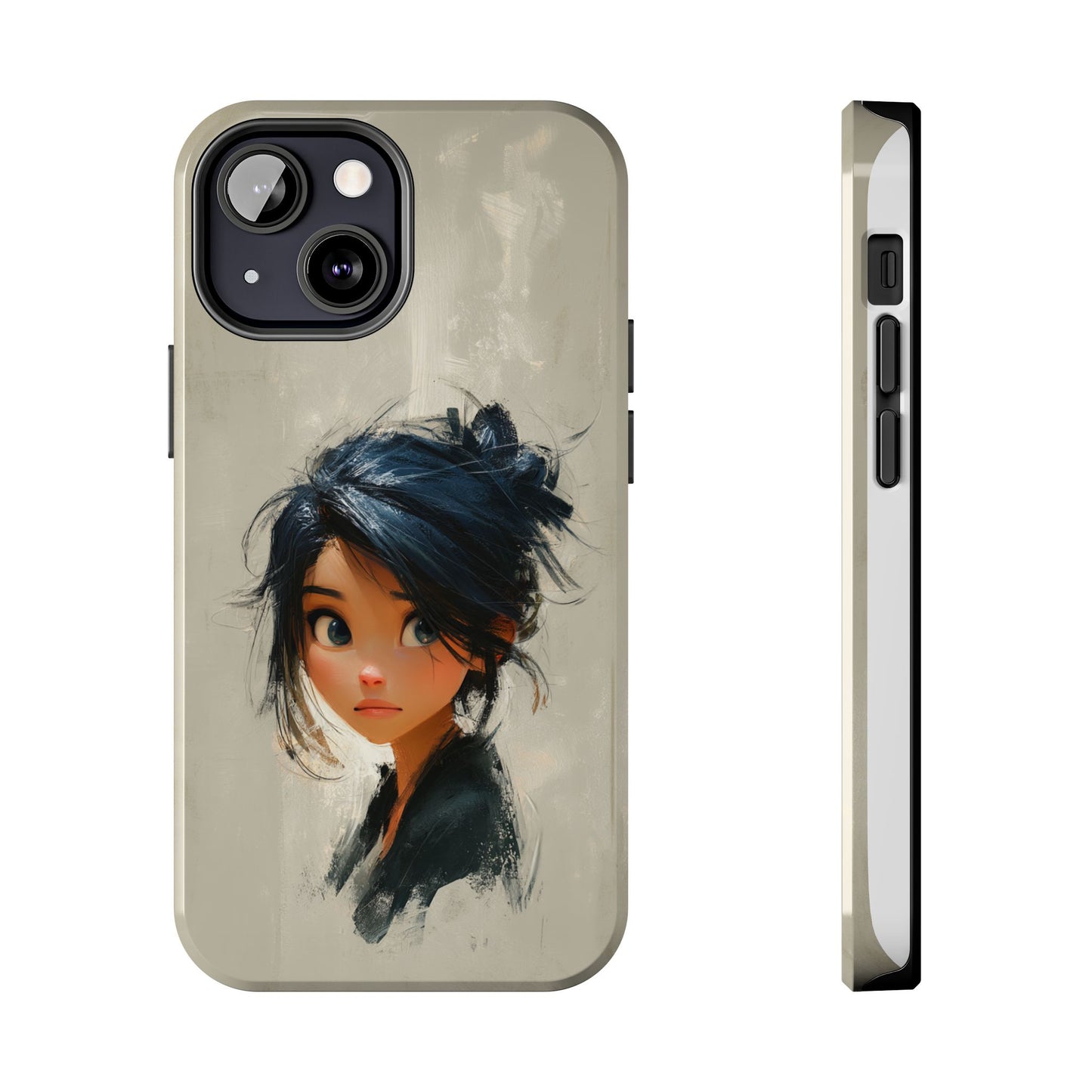 Artistic Tough Phone Case – Unique Portrait Design for Creatives
