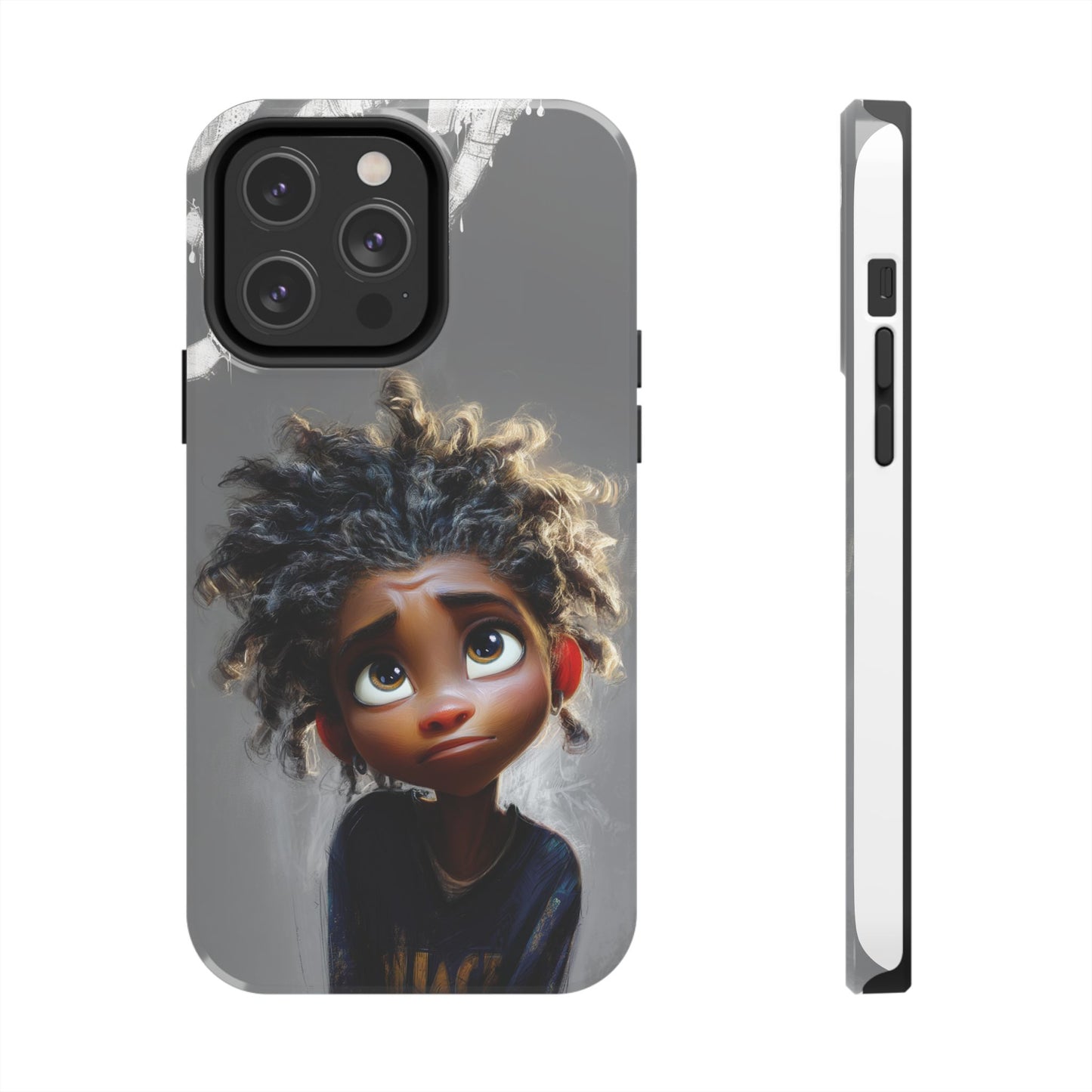 Whimsical Tough Phone Case - Artistic Design for Kids and Tweens