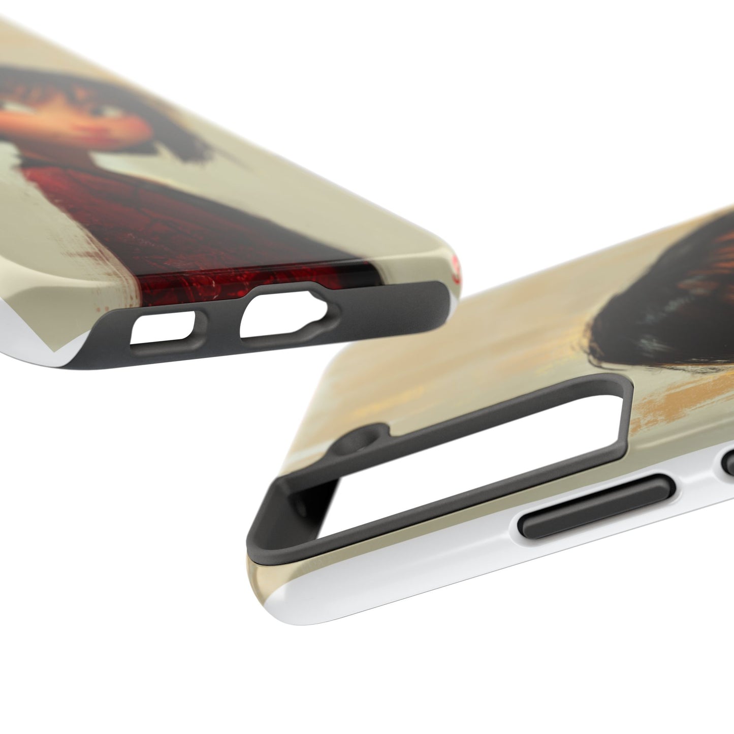 Artistic Tough Phone Case - Cute Character Design for Kids and Teens