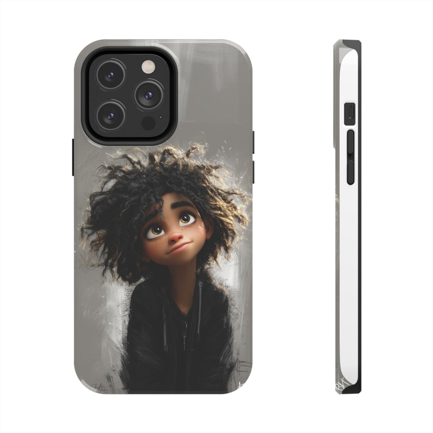 Artistic Tough Phone Case - Unique Character Design for Creative Souls