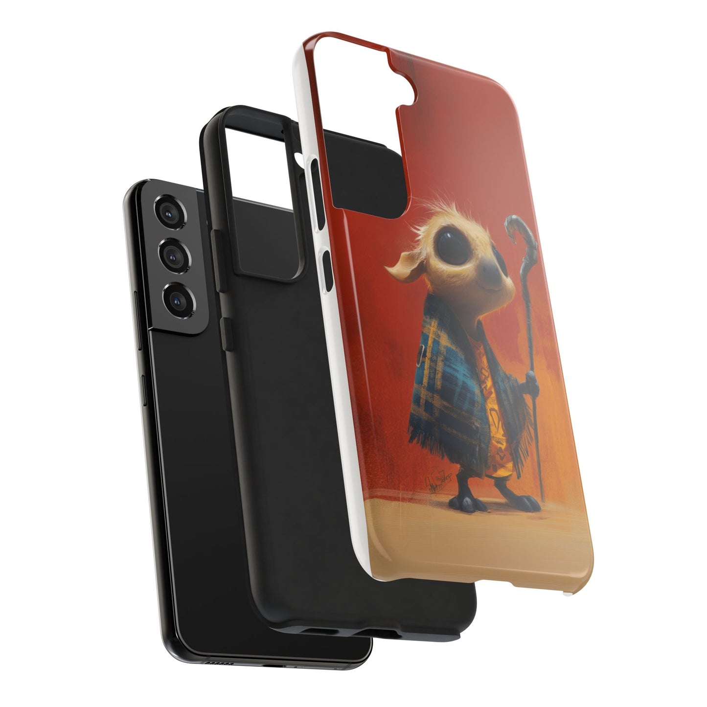 Whimsical Tough Phone Case - Cute Character Design for Kids & Adults