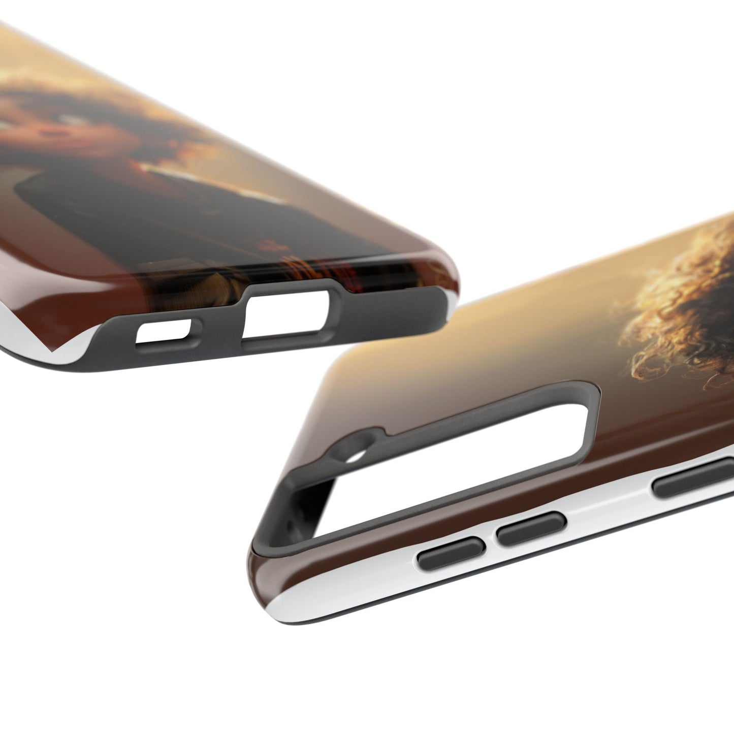 Artistic Tough Phone Case with Whimsical Character Design