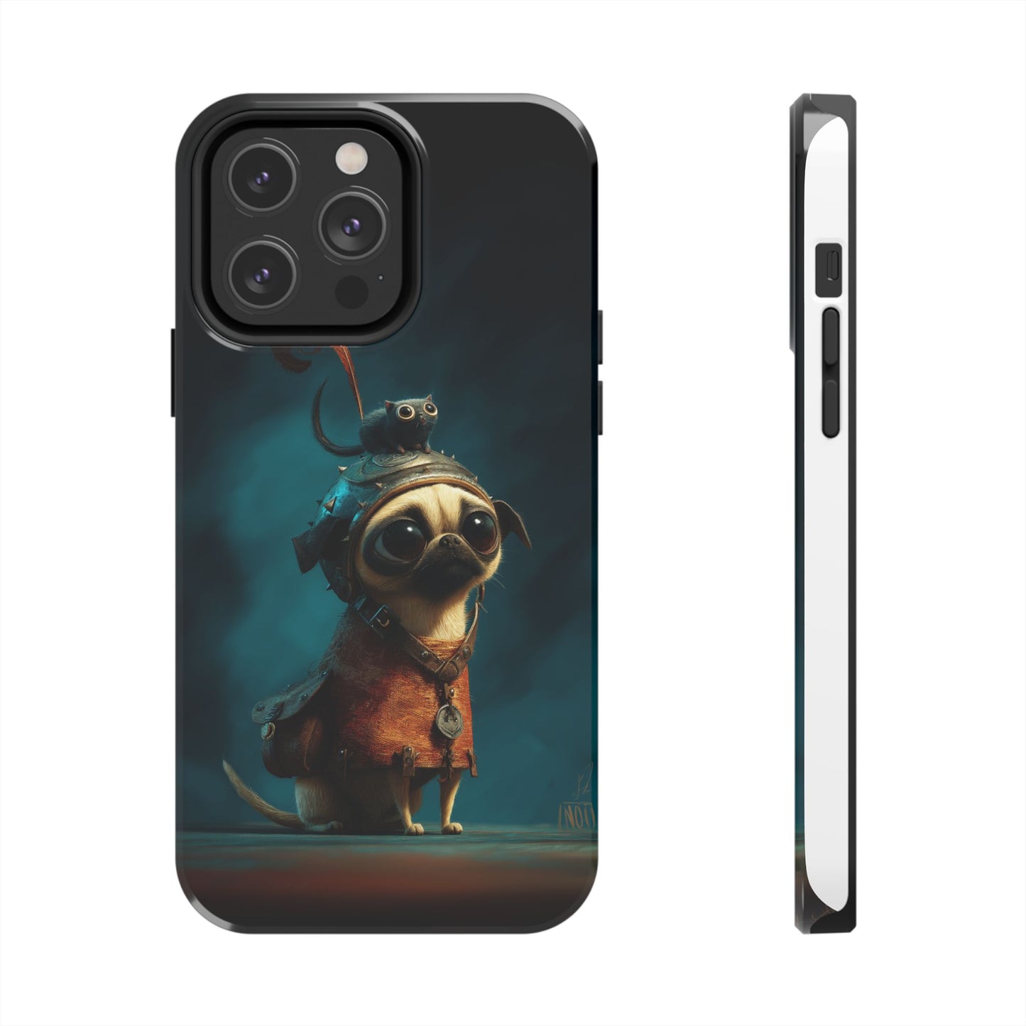 Cute Pug Adventure Tough Phone Case - Durable Protection for Pet Lovers