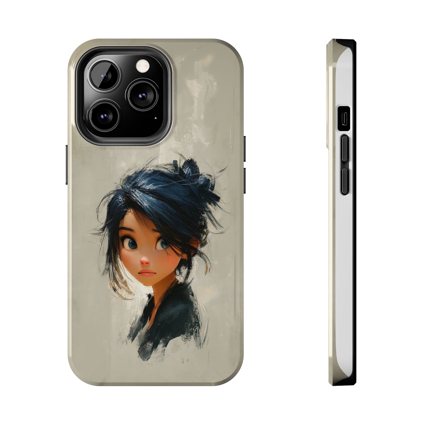 Artistic Tough Phone Case – Unique Portrait Design for Creatives