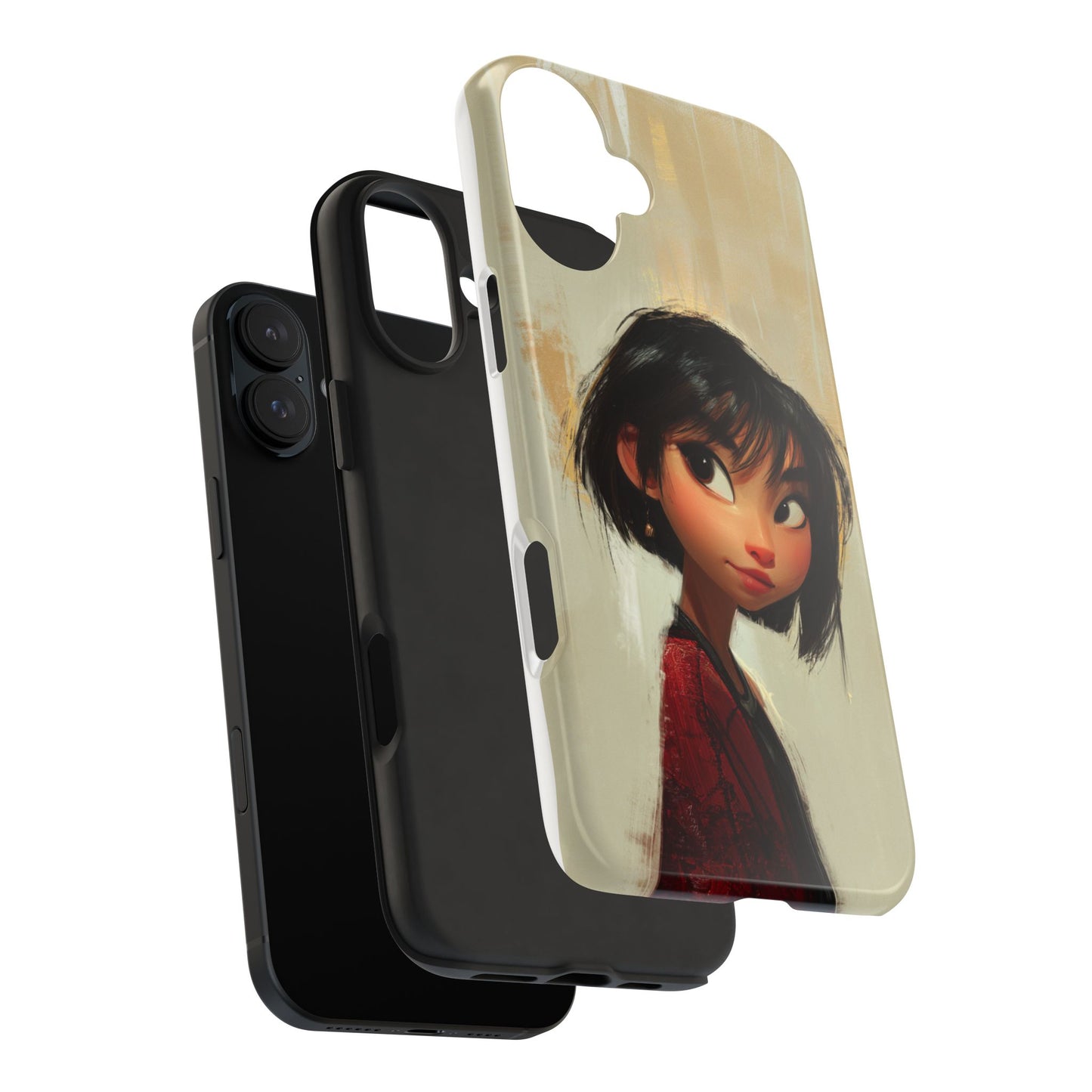 Artistic Tough Phone Case - Cute Character Design for Kids and Teens