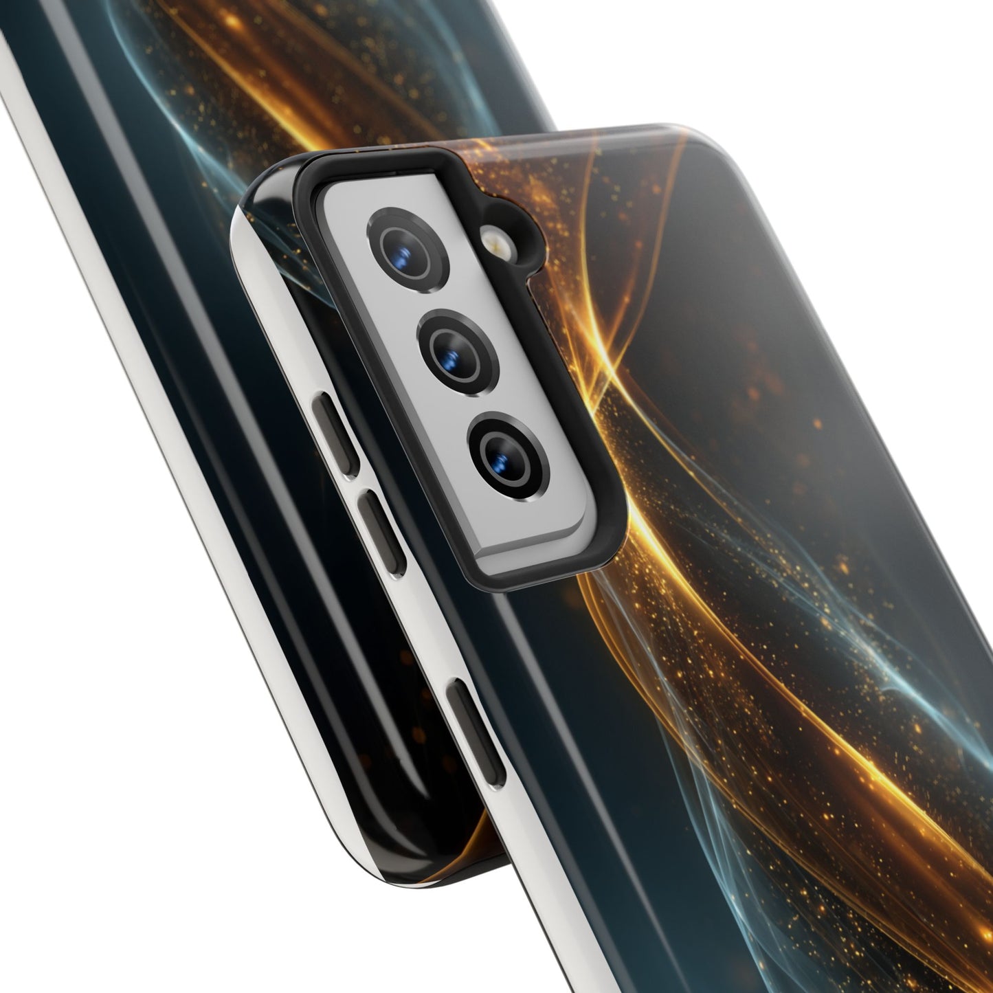 Stylish Tough Phone Case with Elegant Swirl Design