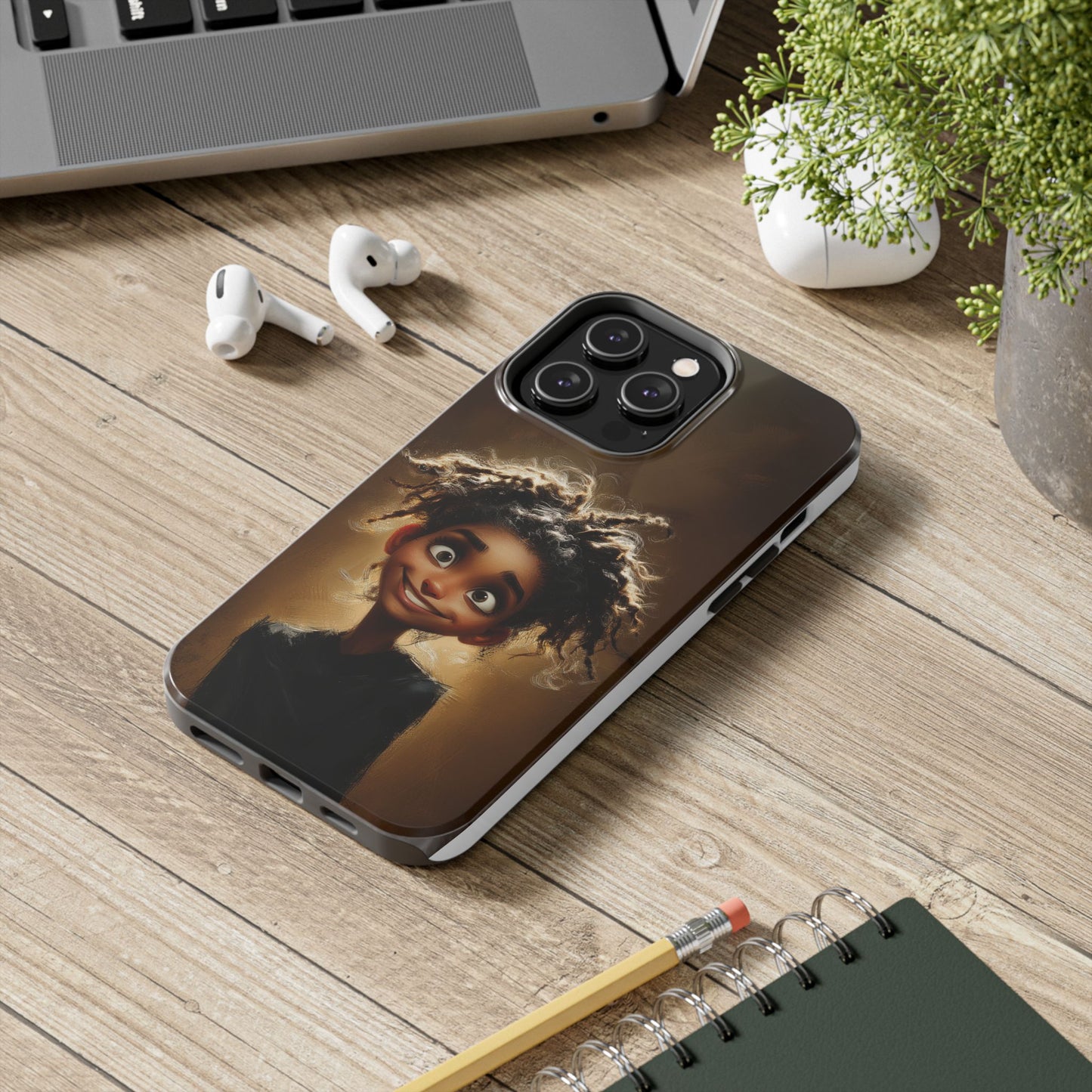 Whimsical Tough Phone Case with Playful Character Design
