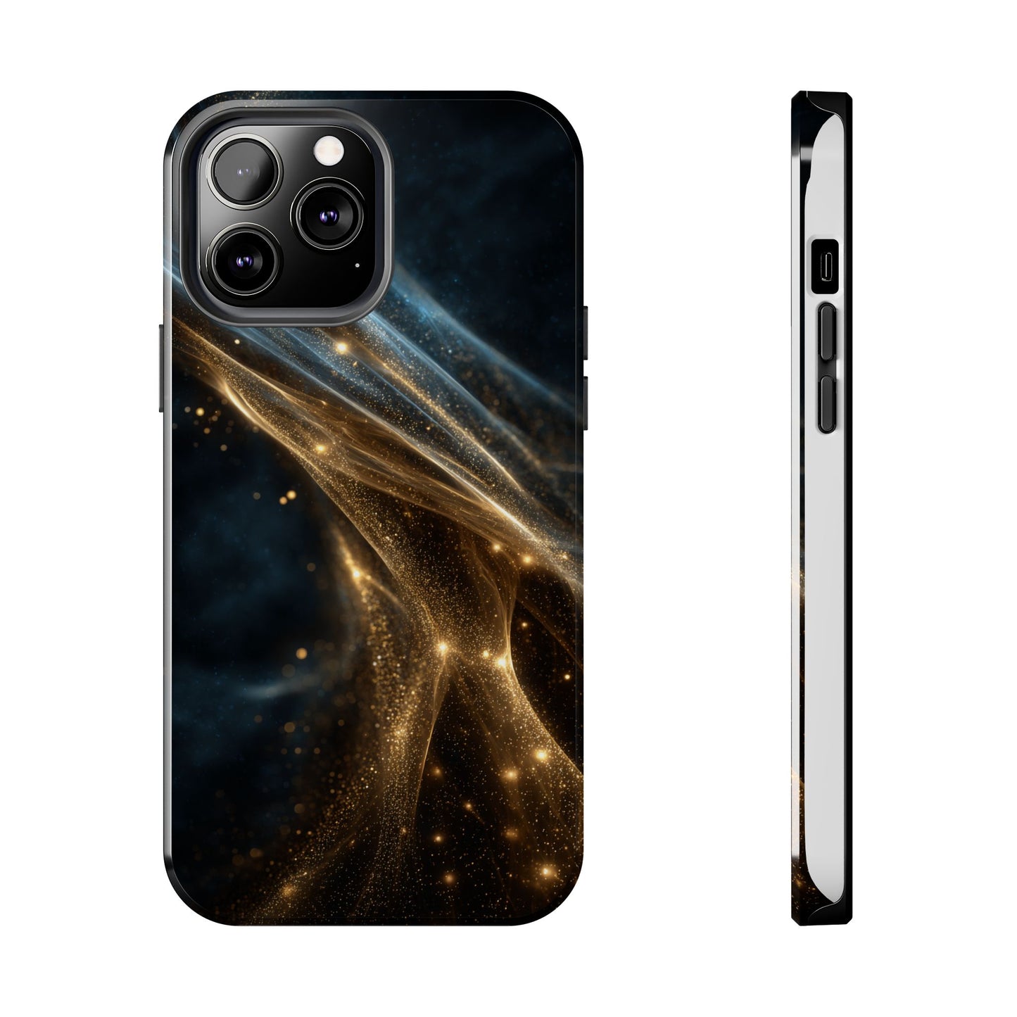 Stunning Gold Swirl Tough Phone Case - Stylish Protection with Elegance