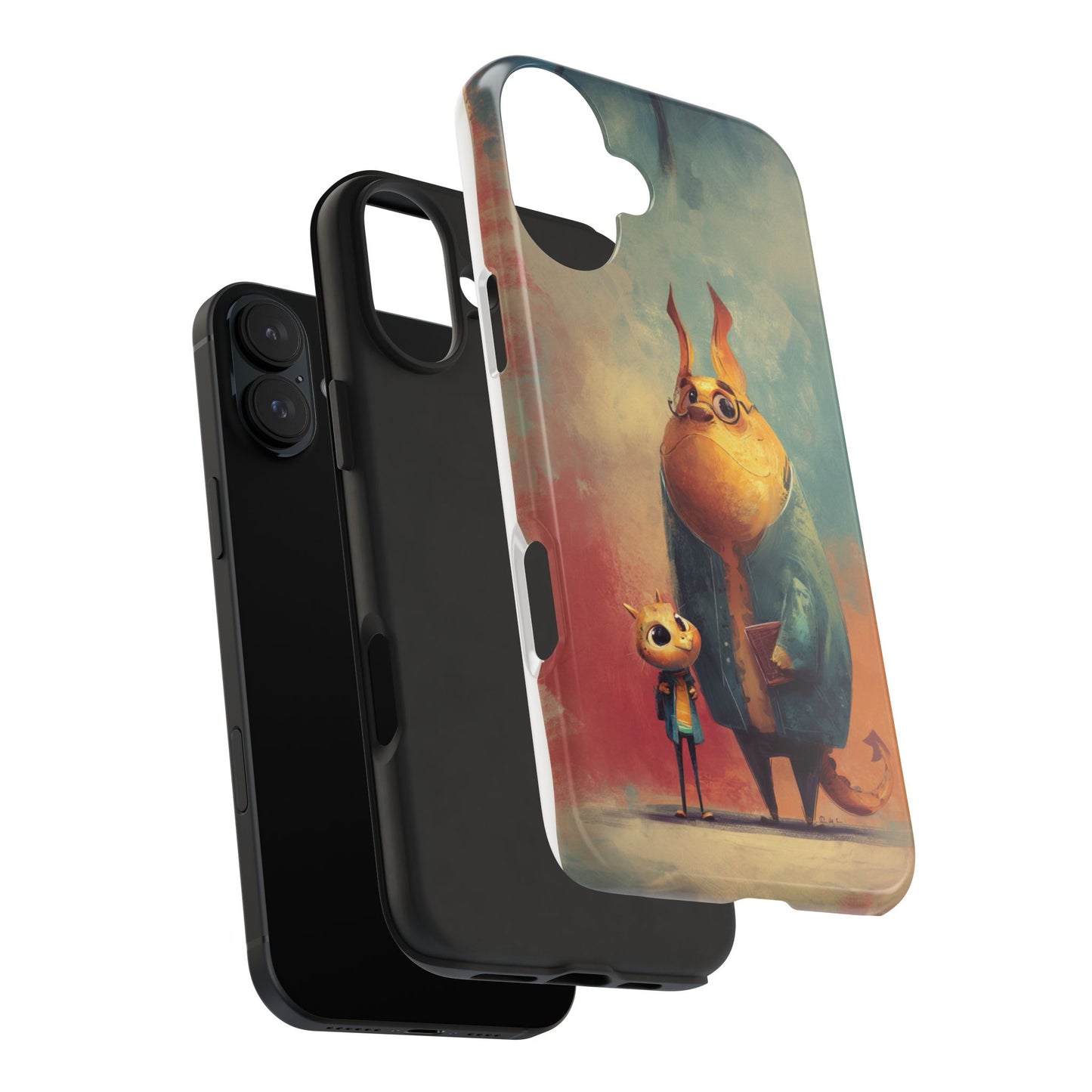 Animal Art Tough Phone Cases, Cute Character Phone Protector, Unique Cartoon Phone Cover, Fun Gift for Kids, Birthday or Holiday Present